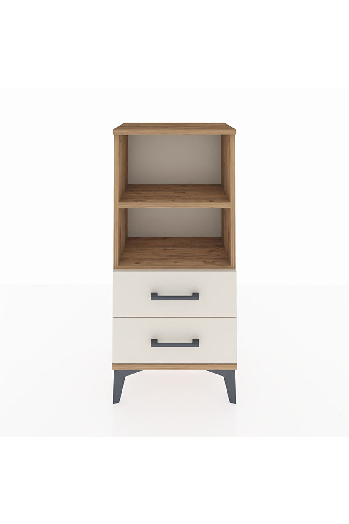 Arges Komodin 2 Raflı 2 Çekmeceli 44x30x96 Çam-Aytaşı