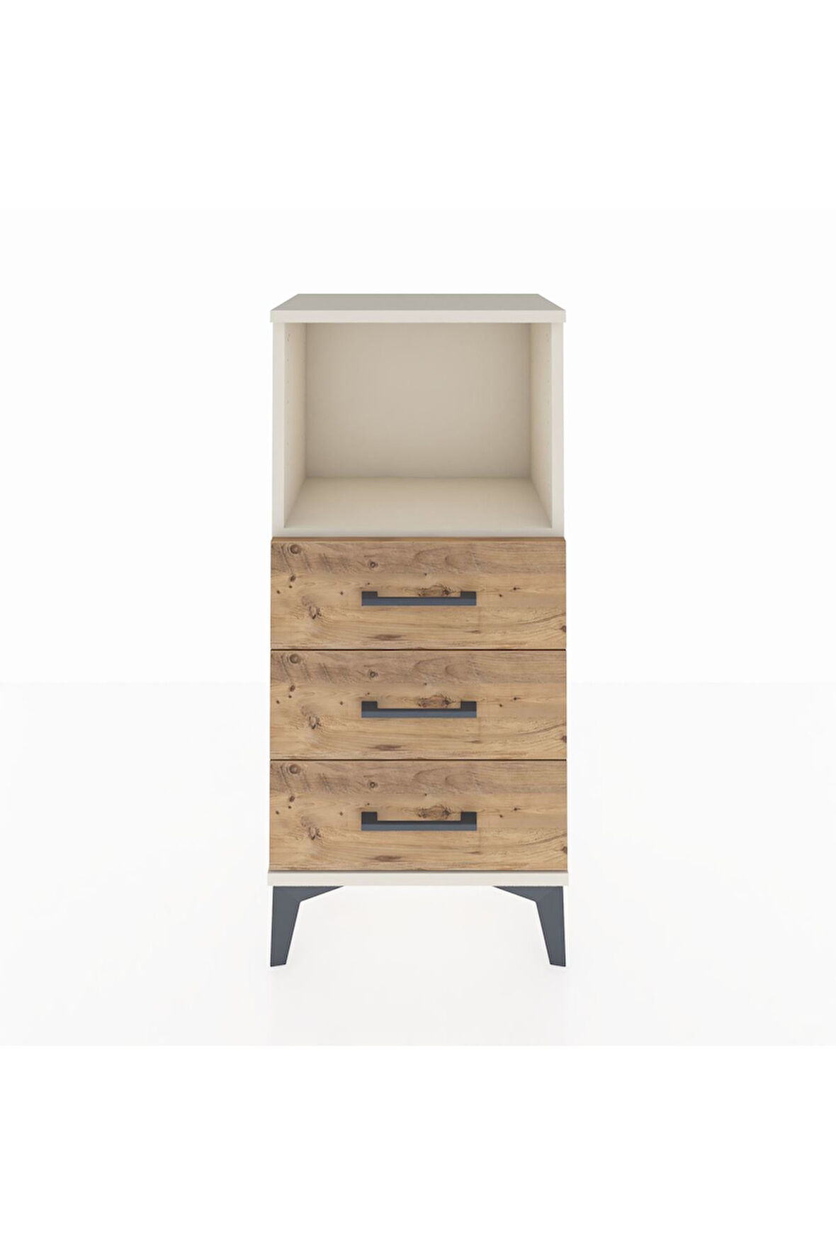 Arges Komodin Tek Raflı 3 Çekmeceli 44x30x96 Aytaşı-Çam