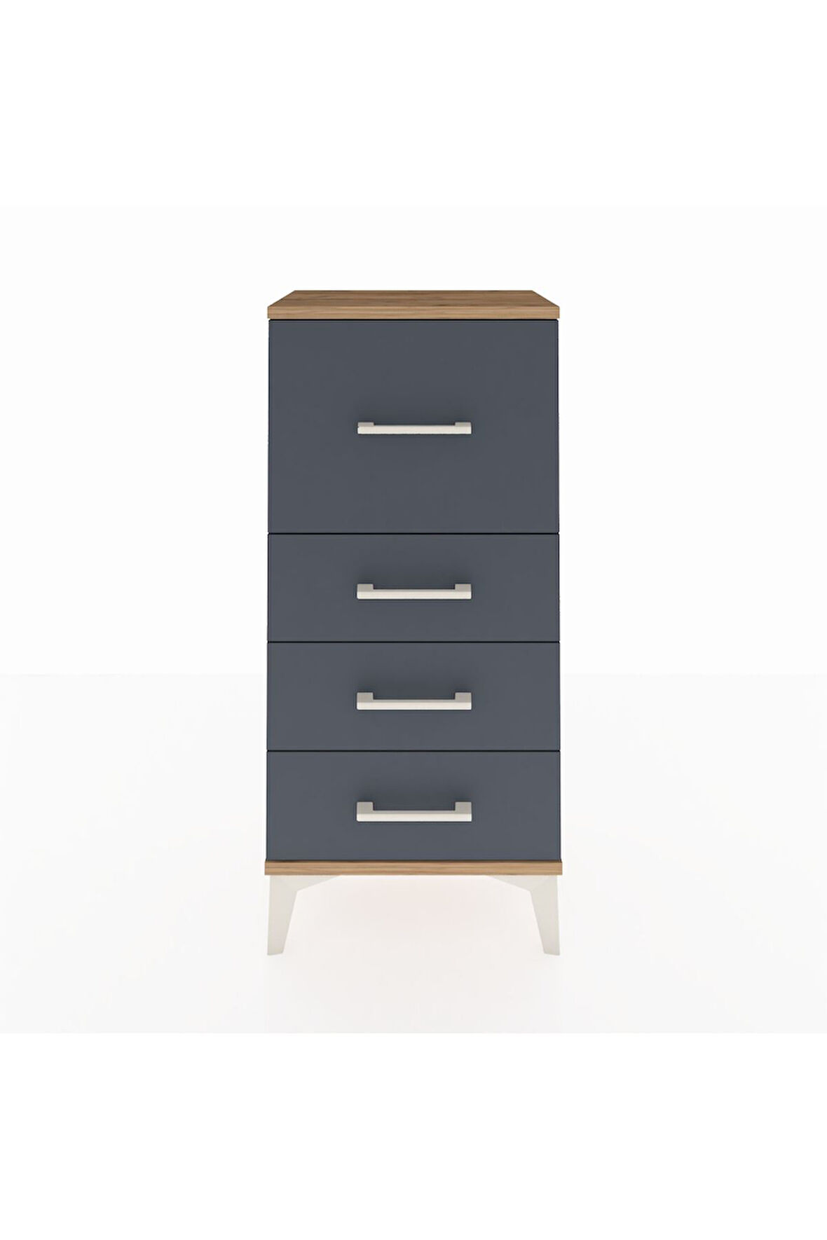 Arges Komodin 4 Çekmeceli 44x30x96 Çam-Antrasit