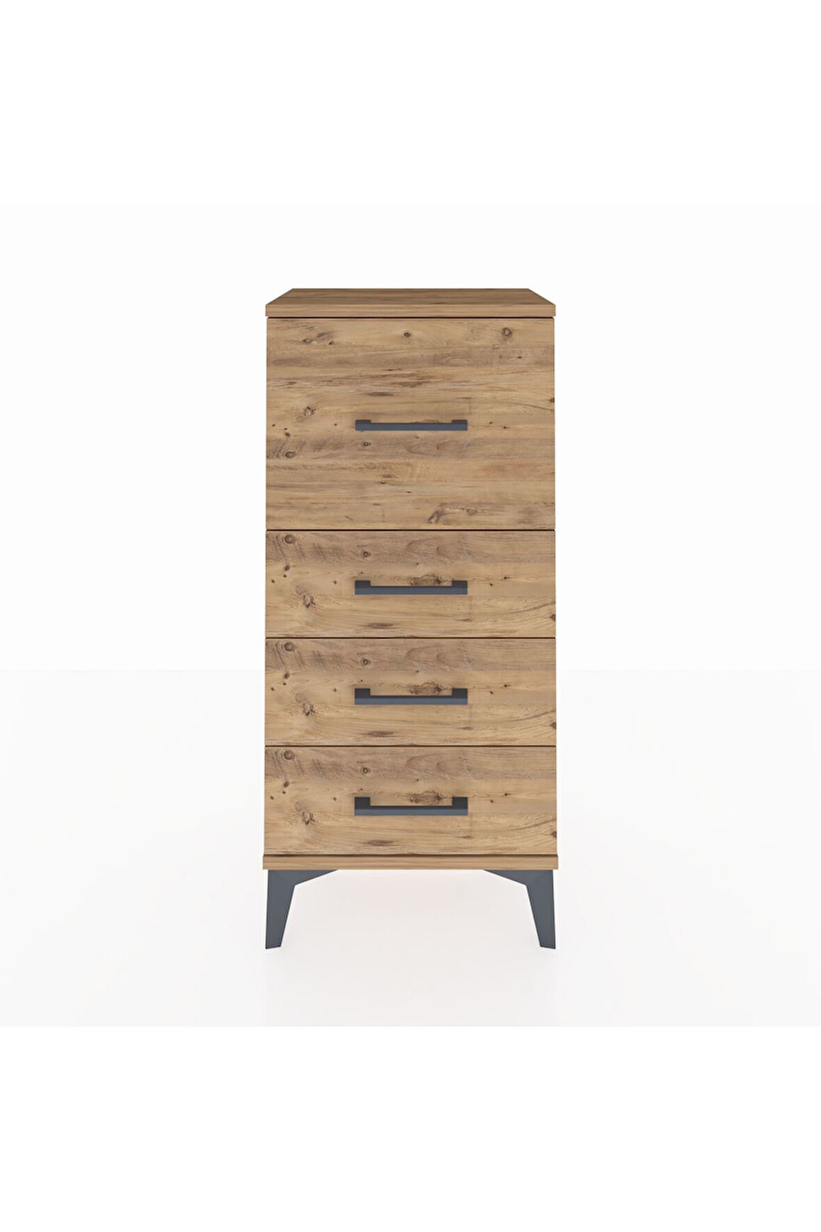 Arges Komodin 4 Çekmeceli 44x30x96 Çam-Çam