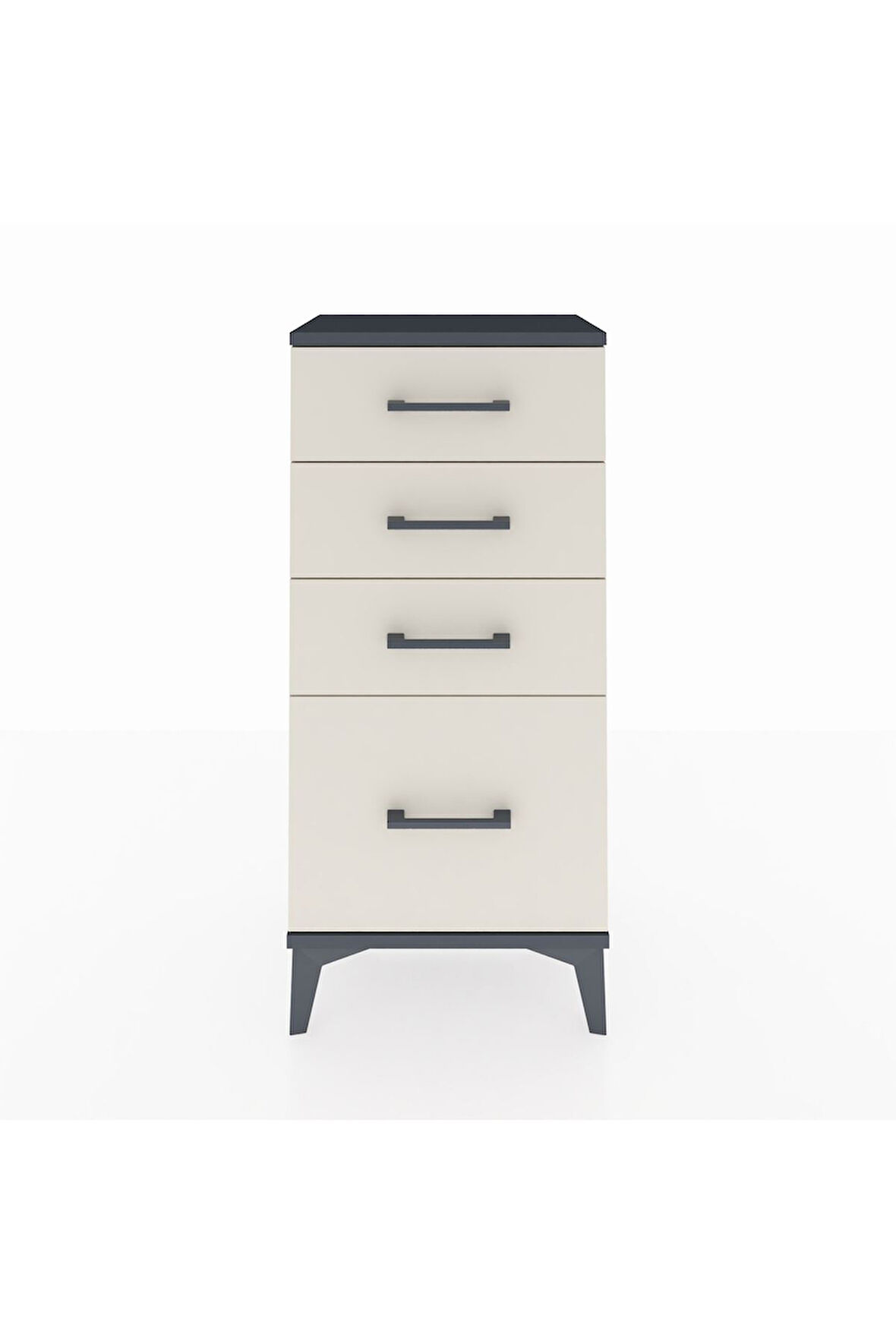 Arges Komodin 4 Çekmeceli 44x30x96 Antrasit-Aytaşı