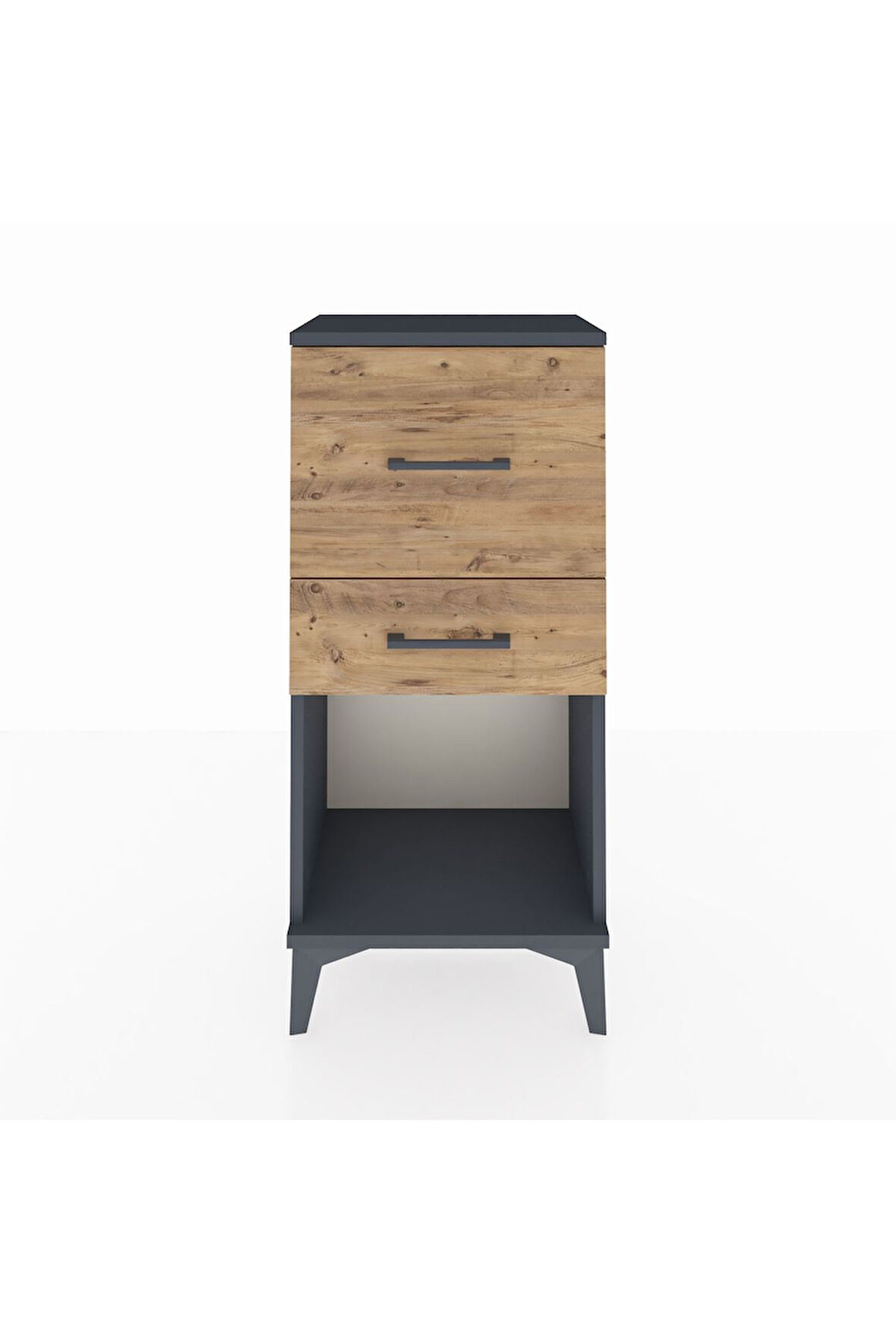 Arges Komodin 2 Çekmeceli 44x30x96 Antrasit-Çam