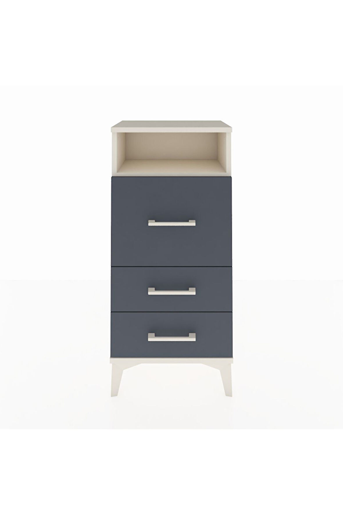 Arges Komodin Tek Raflı 3 Çekmeceli 44x30x96 Aytaşı-Antrasit