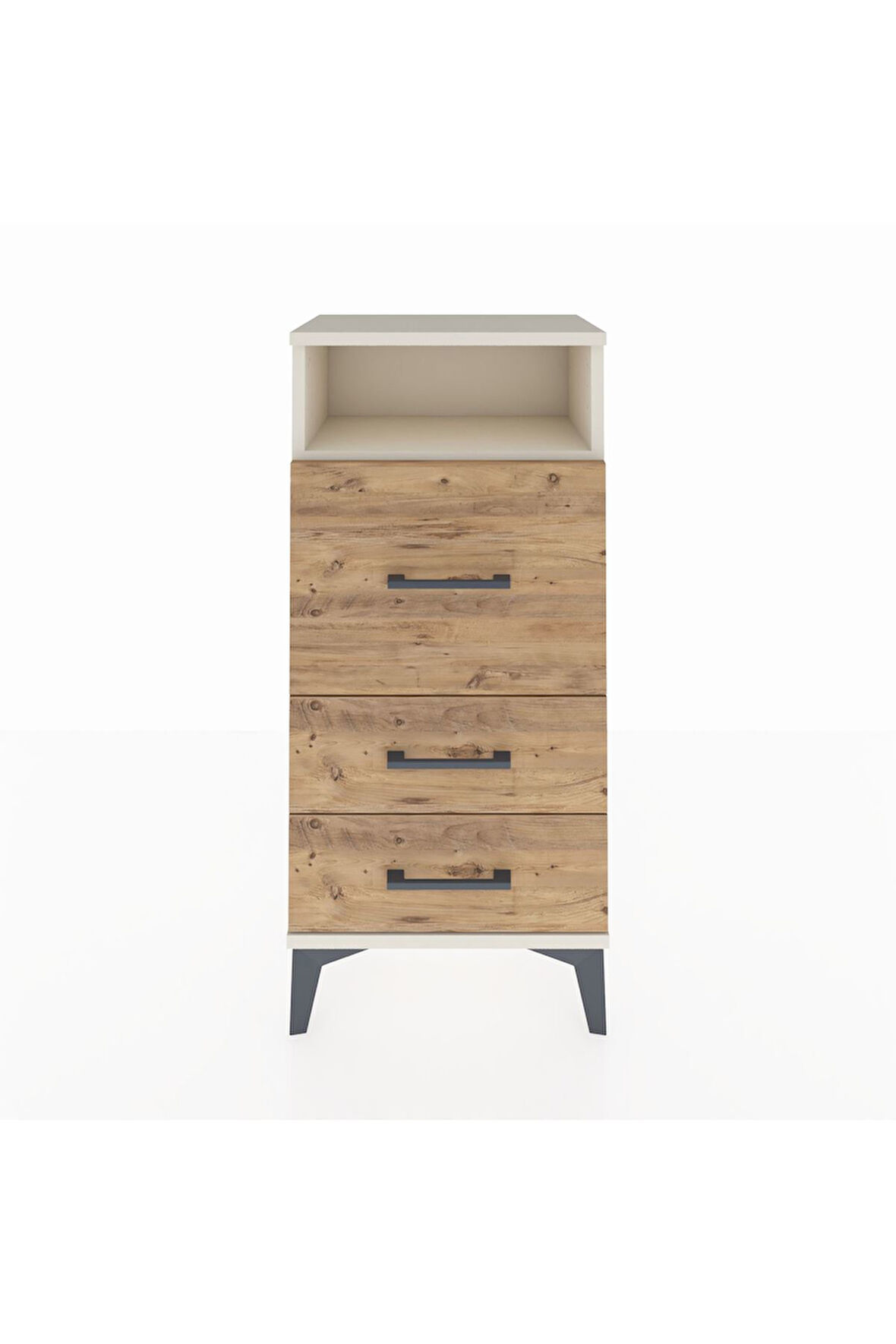 Arges Komodin Tek Raflı 3 Çekmeceli 44x30x96 Aytaşı-Çam