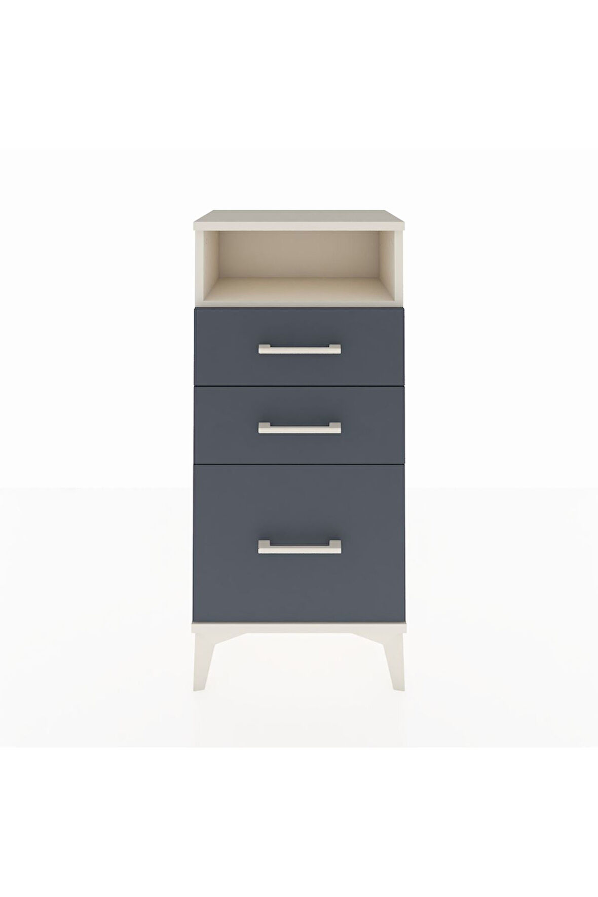 Arges Komodin Tek Raflı 3 Çekmeceli 44x30x96 Aytaşı-Antrasit