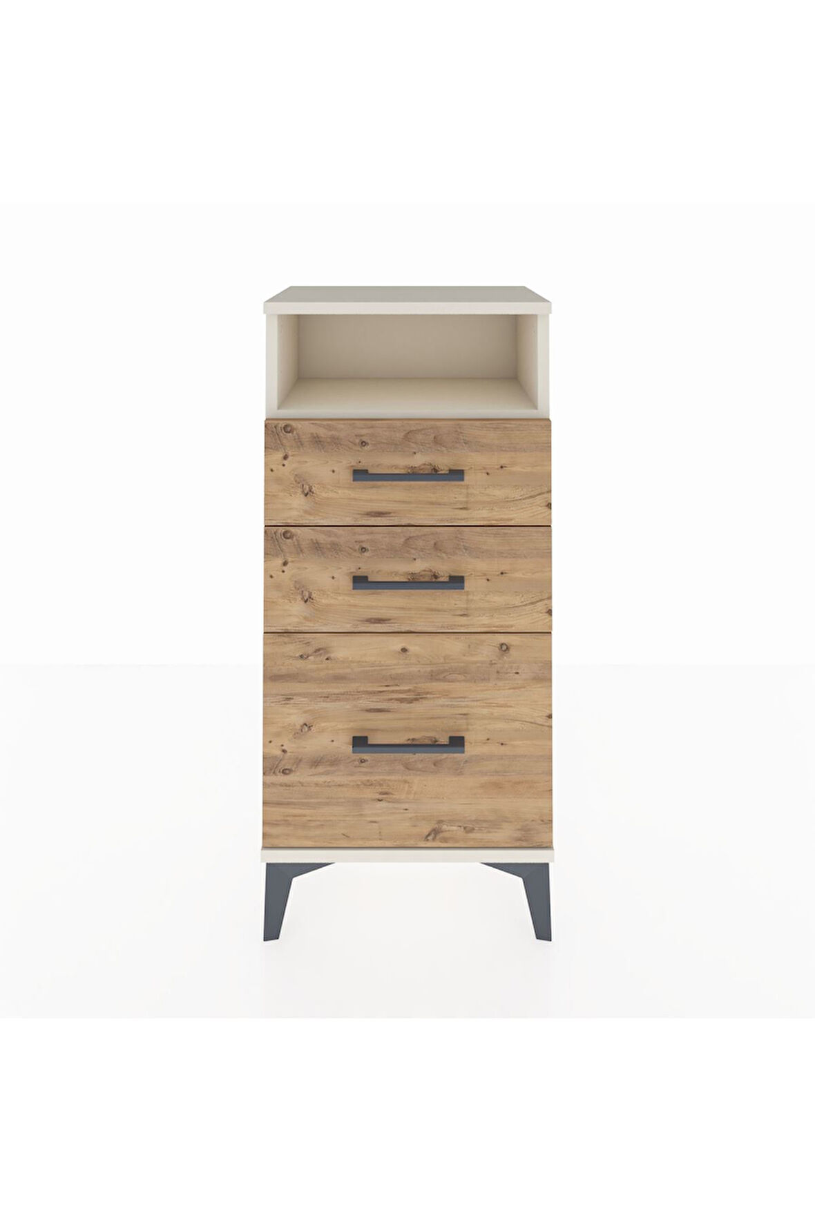 Arges Komodin Tek Raflı 3 Çekmeceli 44x30x96 Aytaşı-Çam