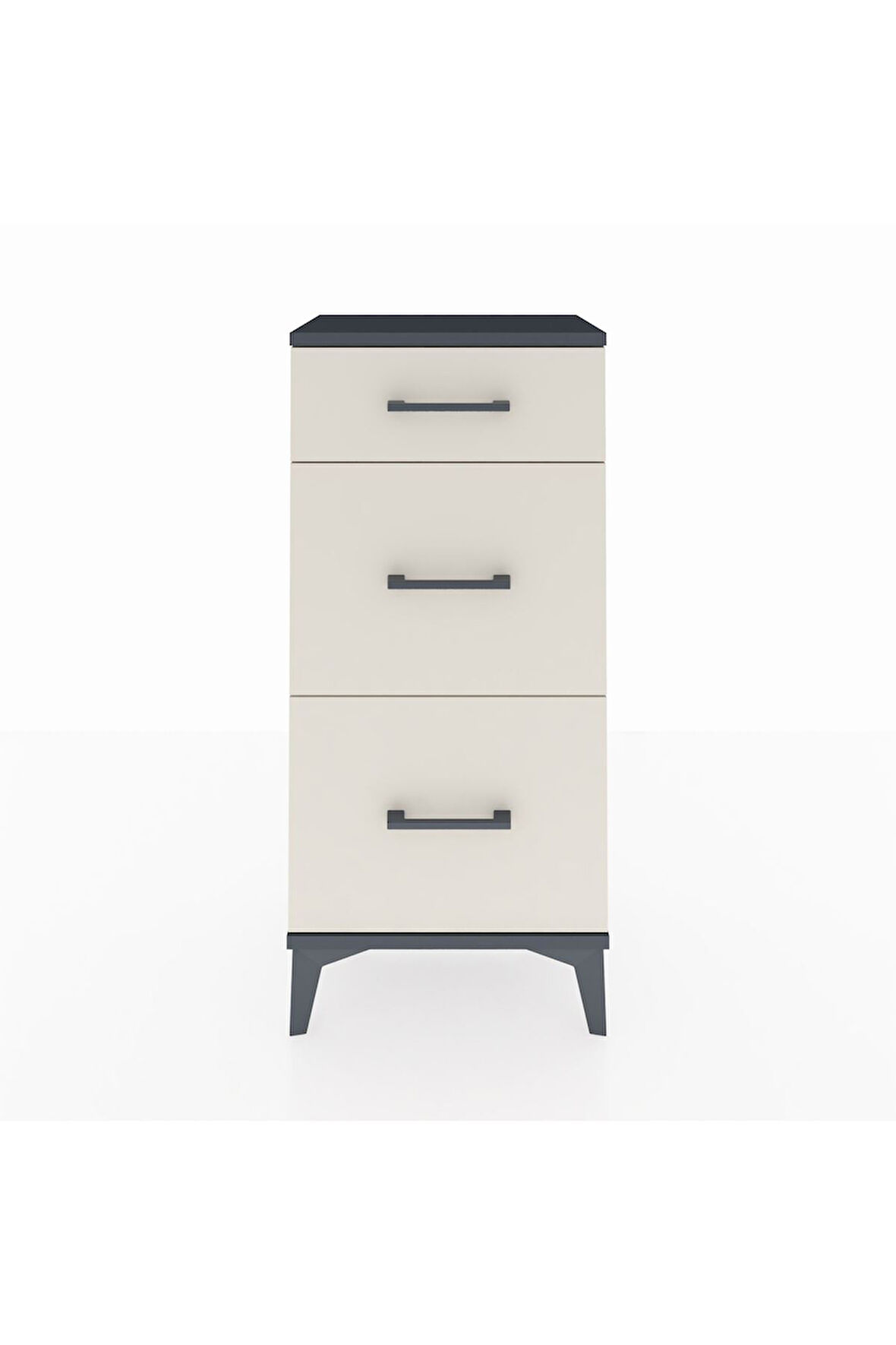 Arges Komodin 3 Çekmeceli 44x30x96 Antrasit-Aytaşı