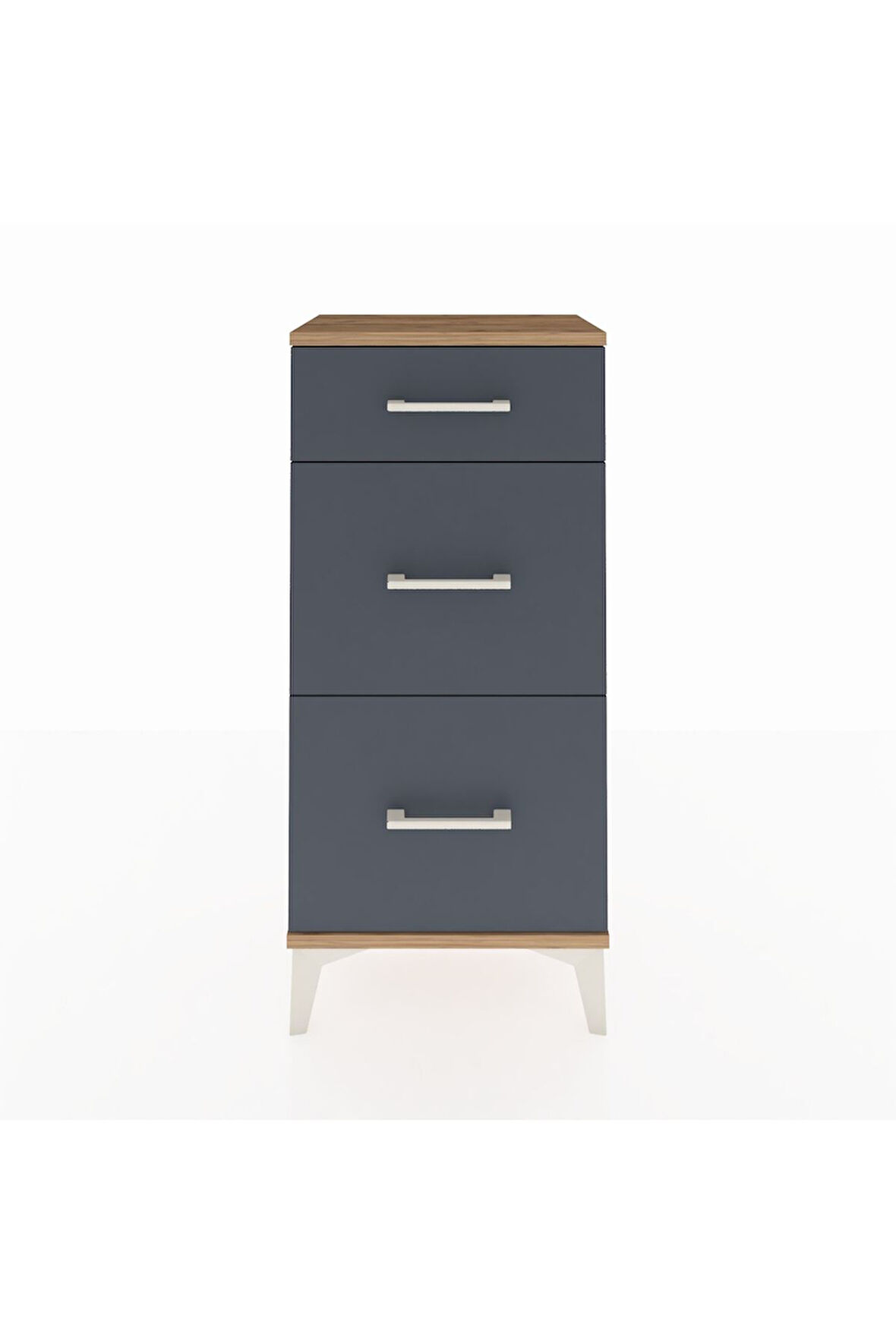 Arges Komodin 3 Çekmeceli 44x30x96 Çam-Antrasit