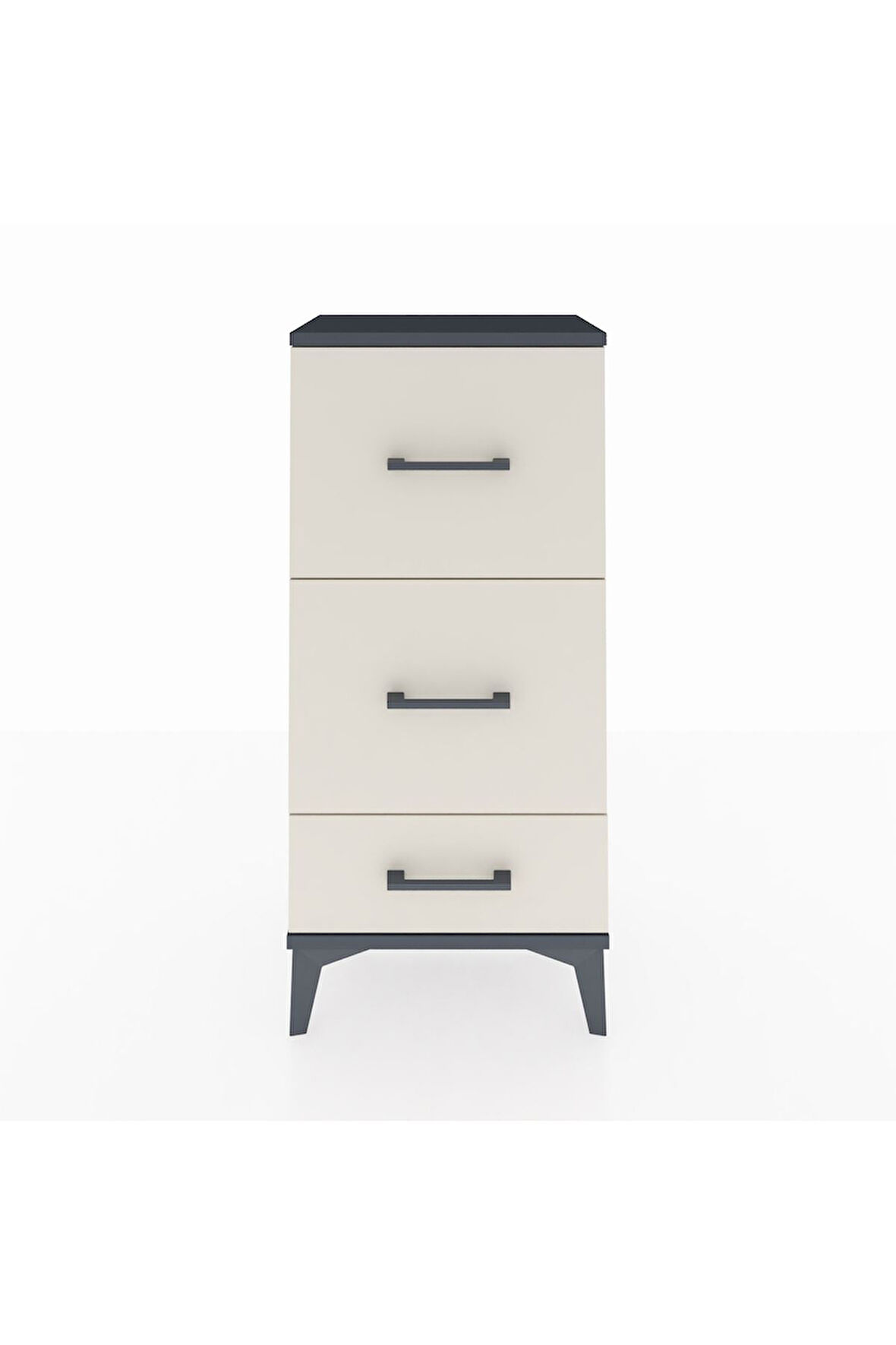 Arges Komodin 3 Çekmeceli 44x30x96 Antrasit-Aytaşı