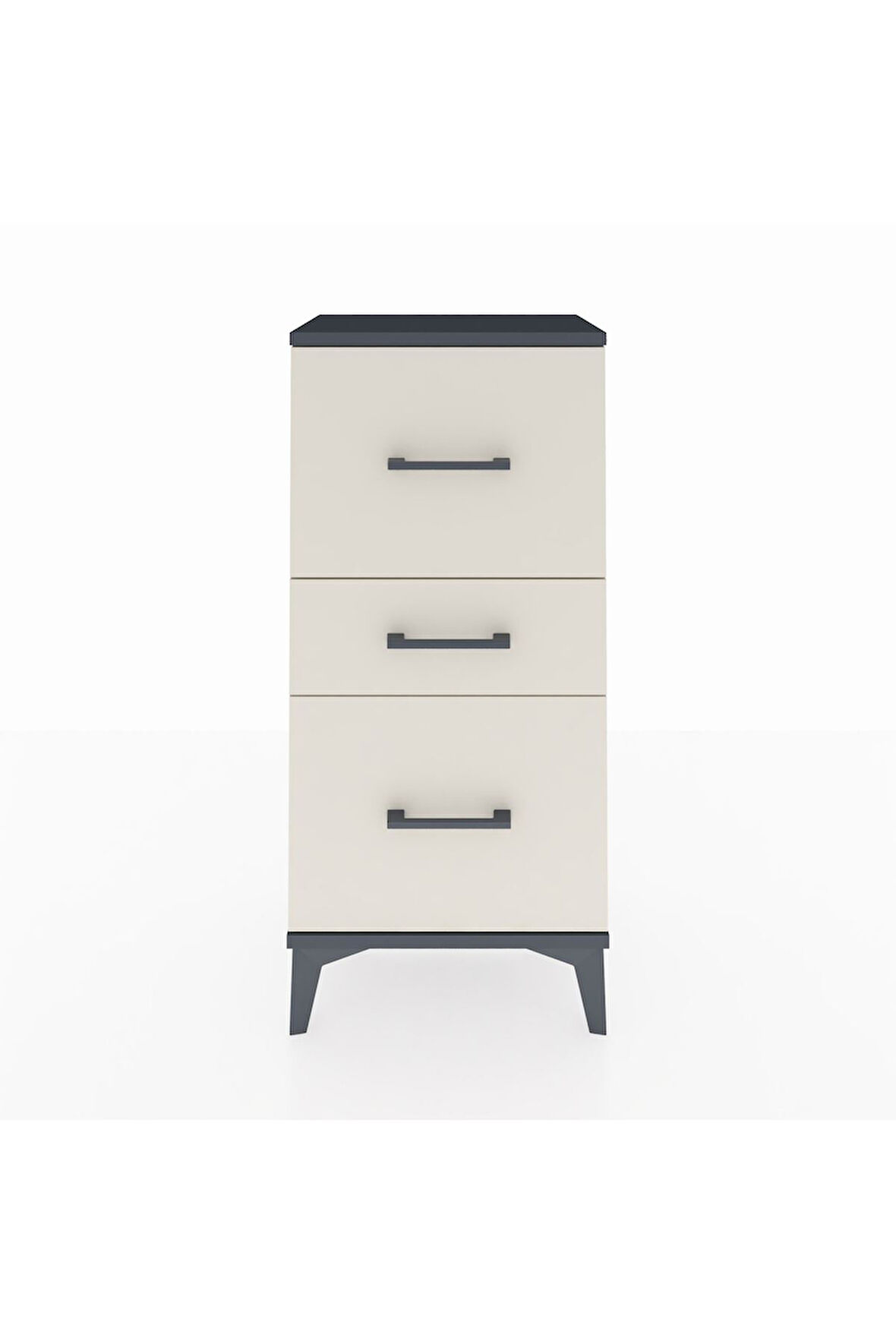 Arges Komodin 3 Çekmeceli 44x30x96 Antrasit-Aytaşı