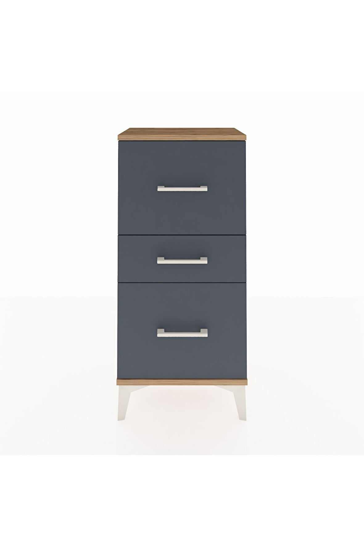 Arges Komodin 3 Çekmeceli 44x30x96 Çam-Antrasit