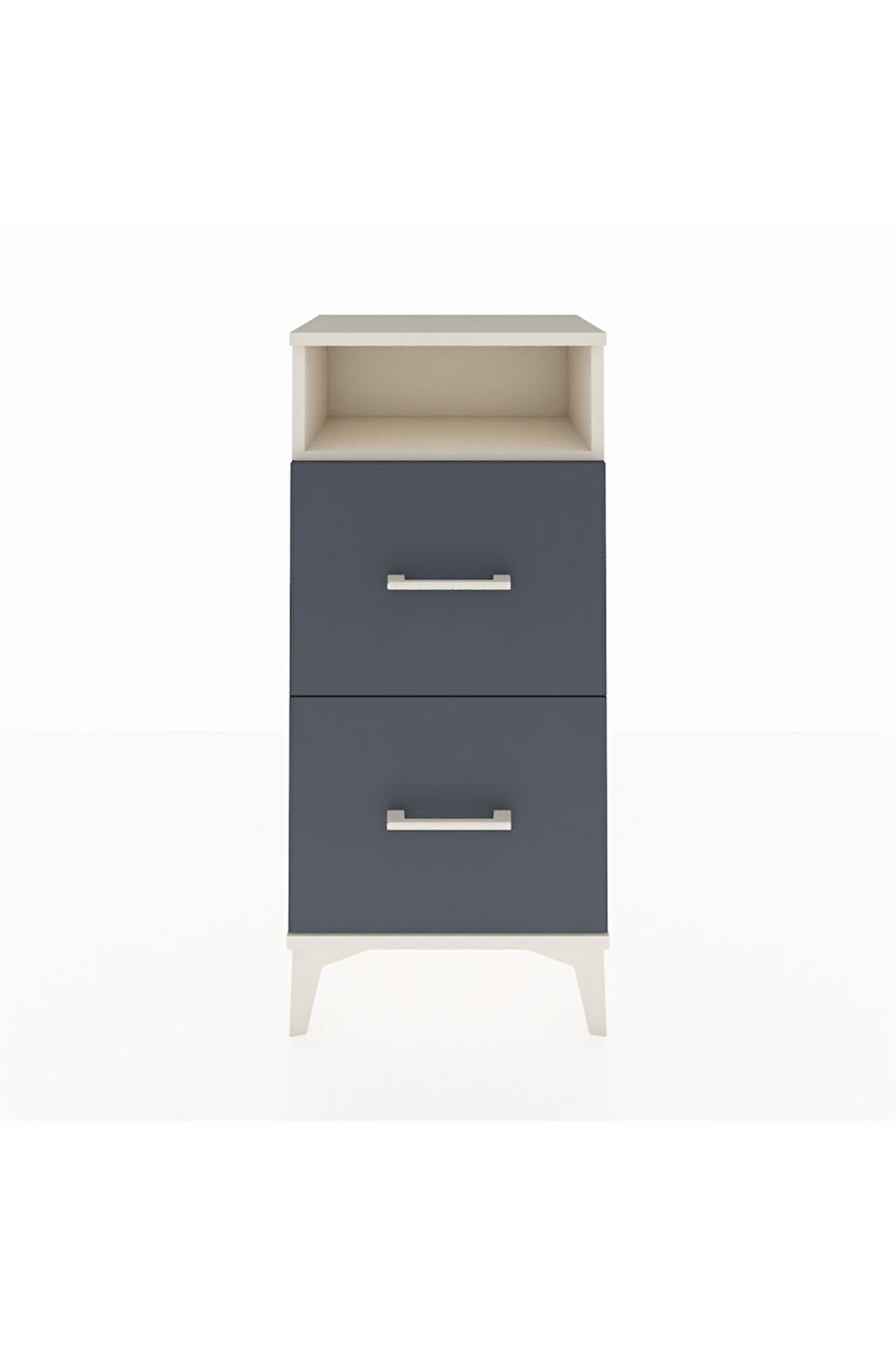 Arges Komodin Tek Raflı 2 Çekmeceli 44x30x96 Aytaşı-Antrasit