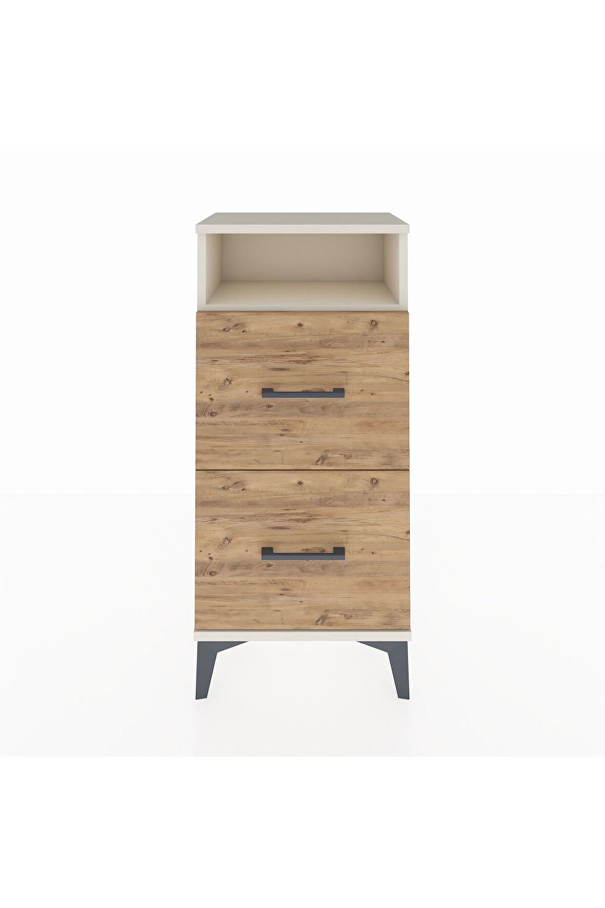 Arges Komodin Tek Raflı 2 Çekmeceli 44x30x96 Aytaşı-Çam