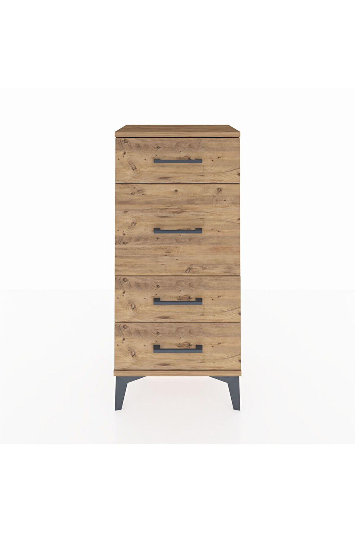 Arges Komodin 4 Çekmeceli 44x30x96 Çam-Çam