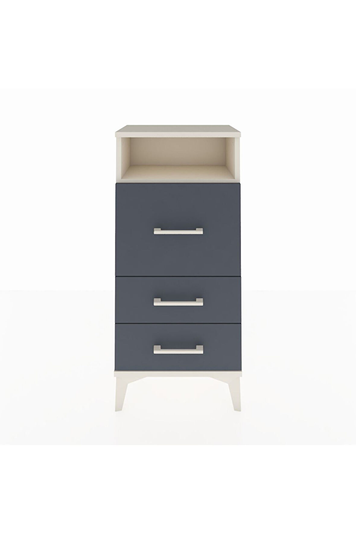 Arges Komodin Tek Raflı 3 Çekmeceli 44x30x96 Aytaşı-Antrasit