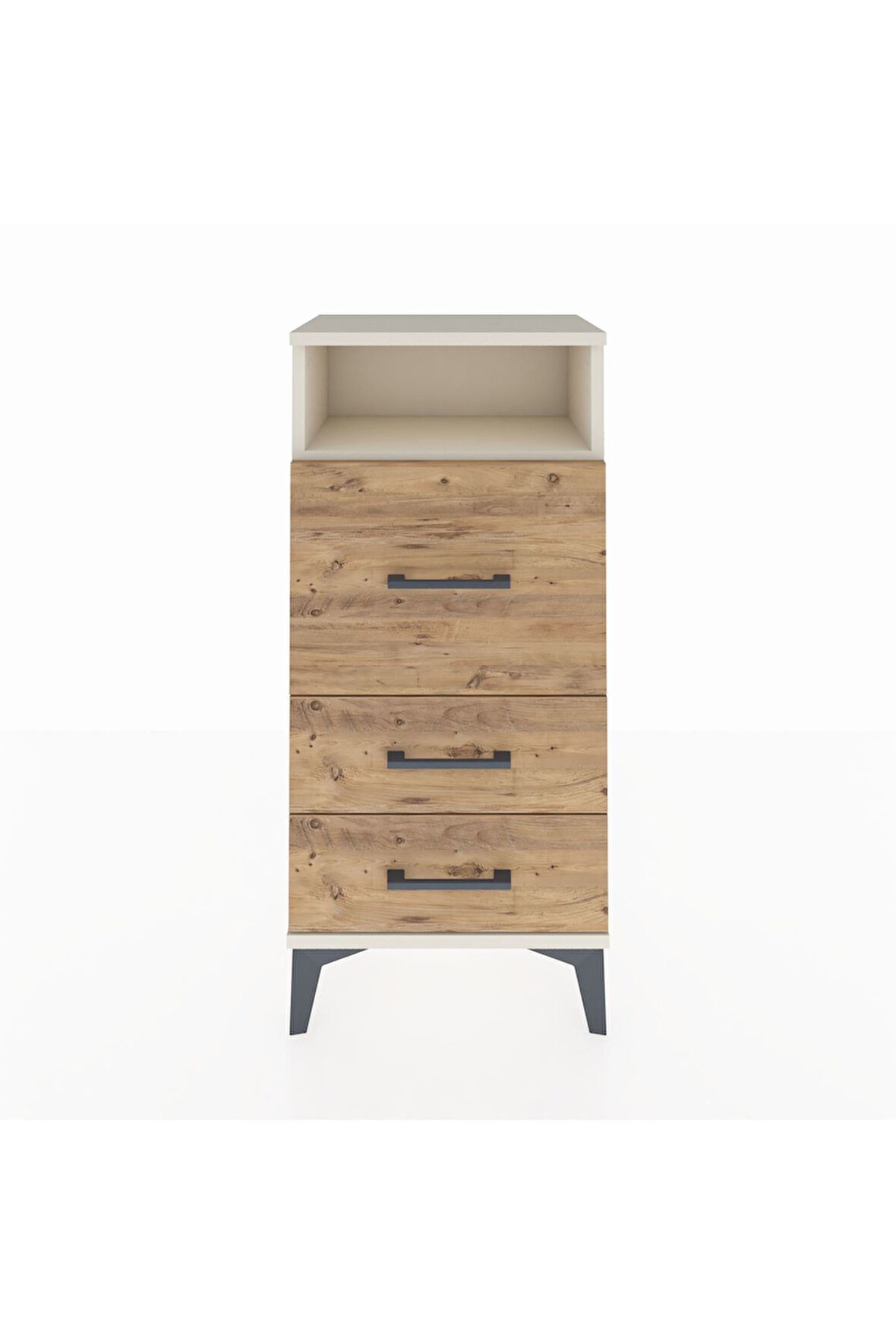 Arges Komodin Tek Raflı 3 Çekmeceli 44x30x96 Aytaşı-Çam