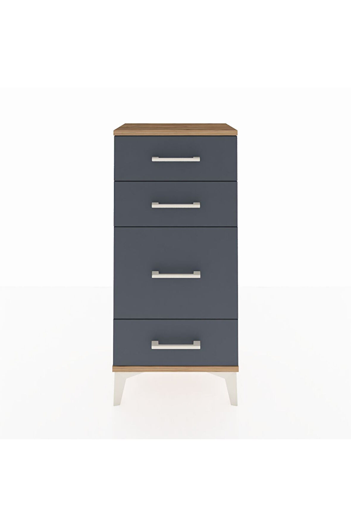 Arges Komodin 4 Çekmeceli 44x30x96 Çam-Antrasit