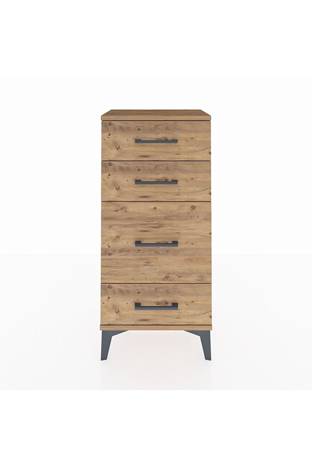 Arges Komodin 4 Çekmeceli 44x30x96 Çam-Çam