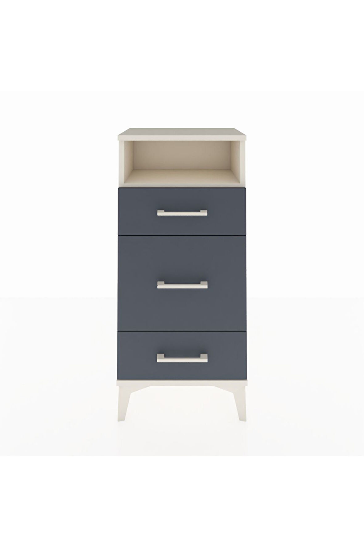 Arges Komodin Tek Raflı 3 Çekmeceli 44x30x96 Aytaşı-Antrasit