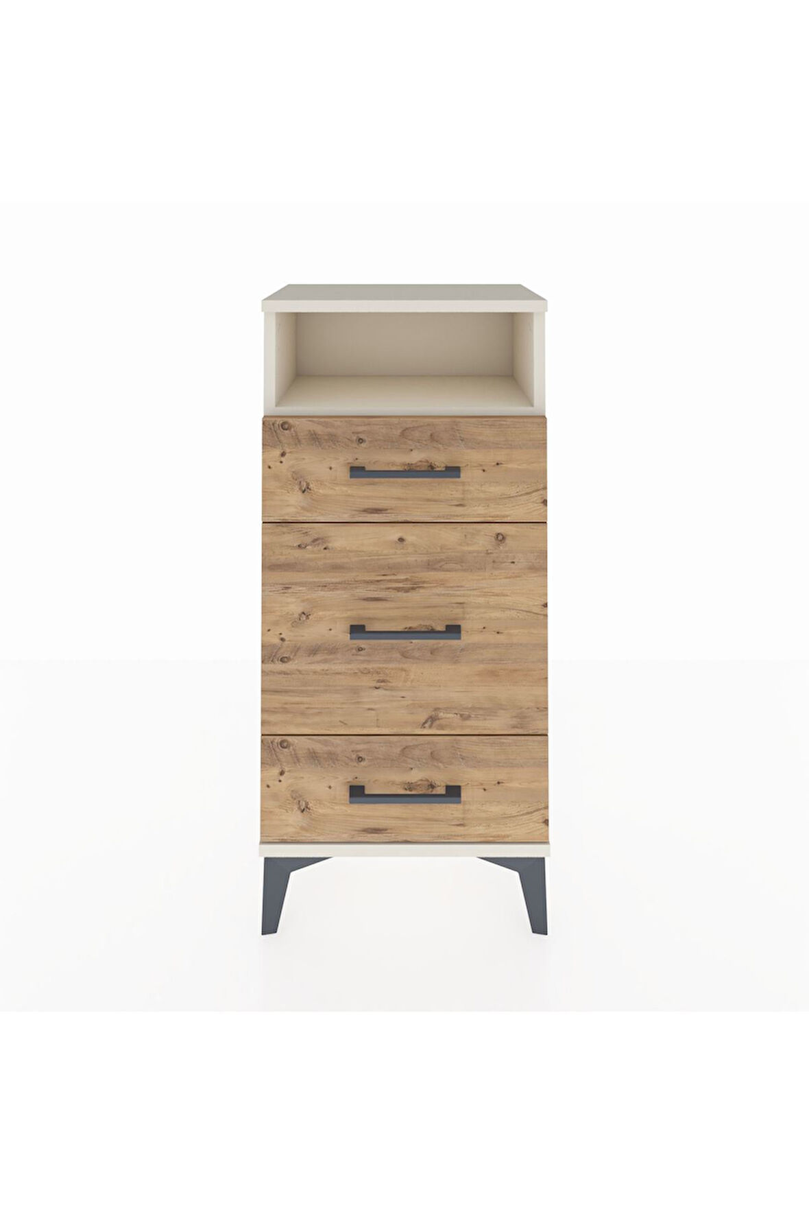 Arges Komodin Tek Raflı 3 Çekmeceli 44x30x96 Aytaşı-Çam