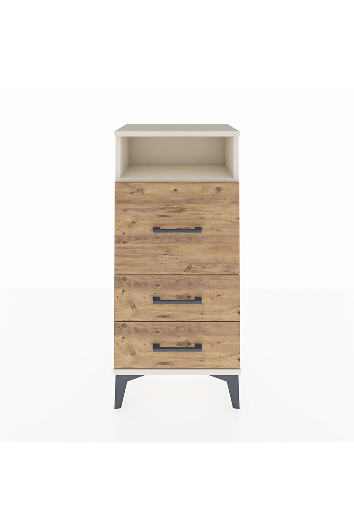 Arges Komodin Tek Raflı 3 Çekmeceli 44x30x96 Aytaşı-Çam