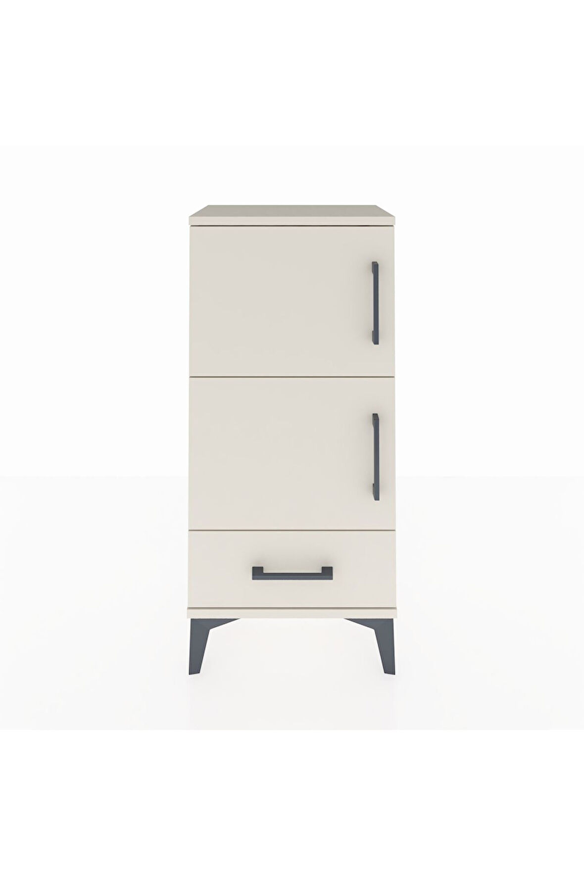 Arges Komodin 4 Raflı Tek Çekmeceli 2 Kapaklı 44x30x96 Aytaşı-Aytaşı