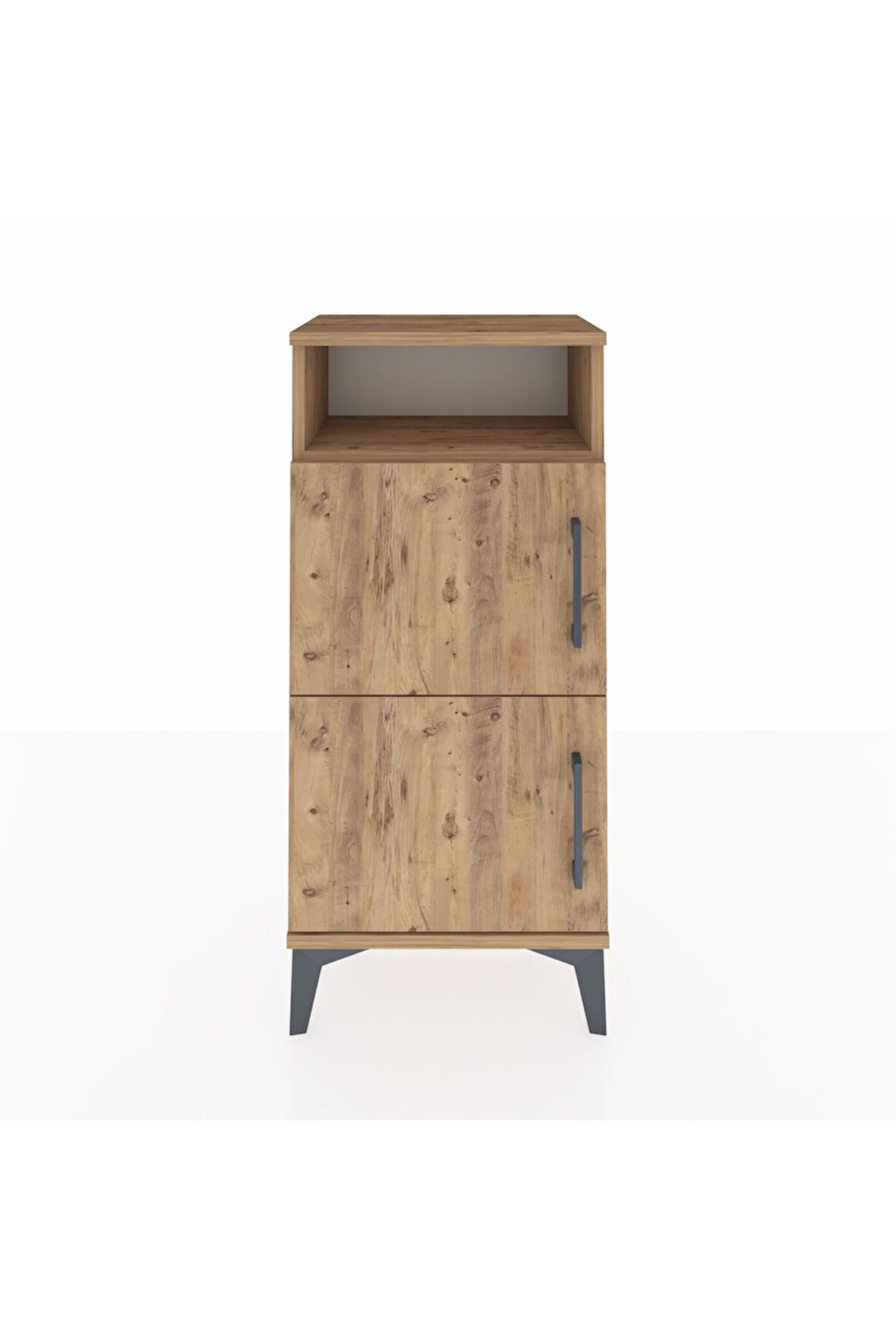 Arges Komodin Tek Raflı 2 Kapaklı 44x30x96 Çam-Çam