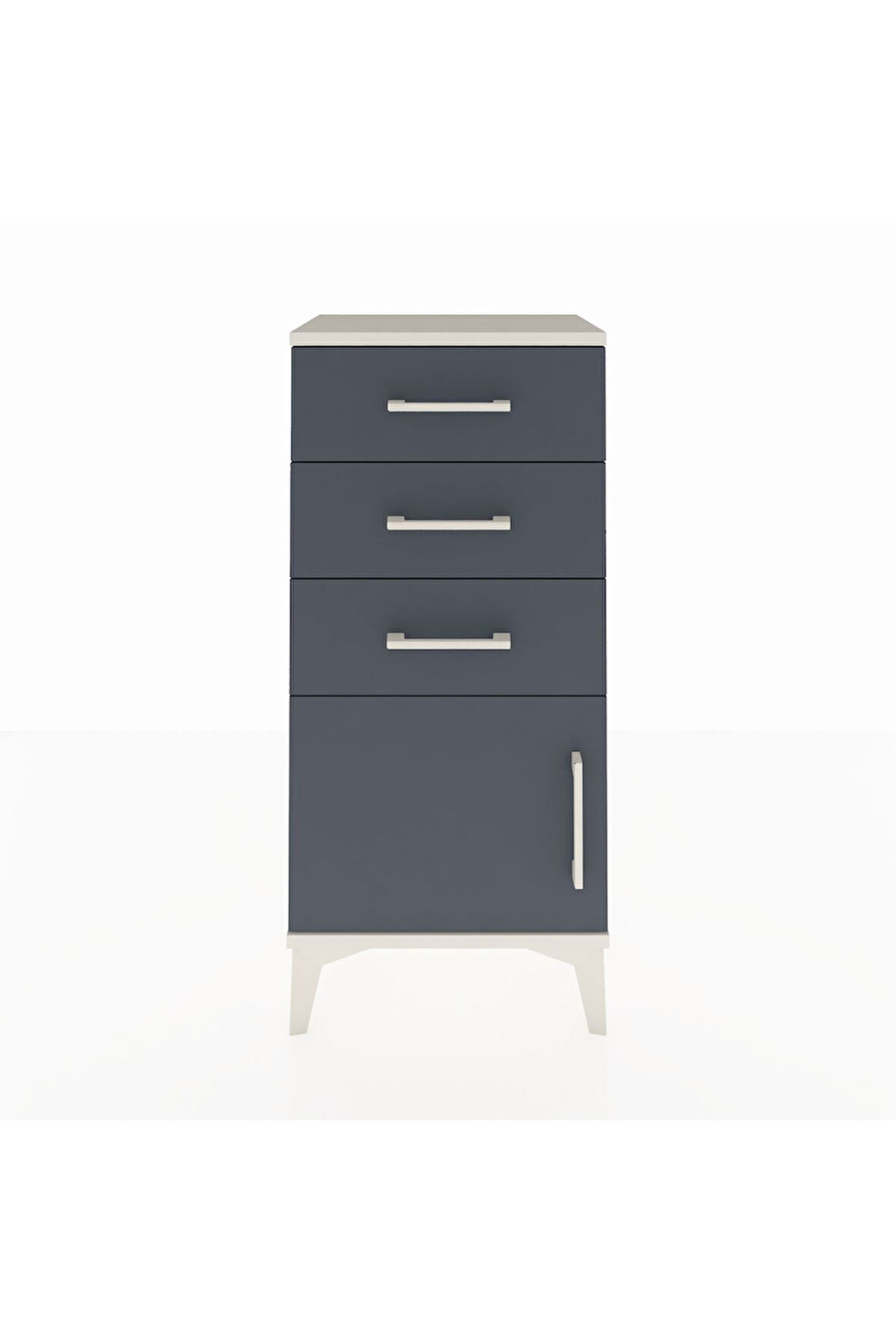 Arges Komodin 3 Çekmeceli Tek Kapaklı 44x30x96 Aytaşı-Antrasit