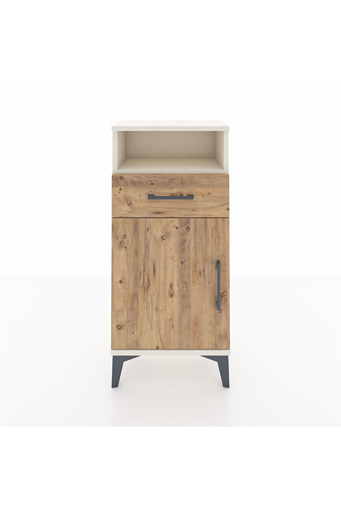 Arges Komodin 2 Raflı Tek Çekmeceli Tek Kapaklı 44x30x96 Aytaşı-Çam
