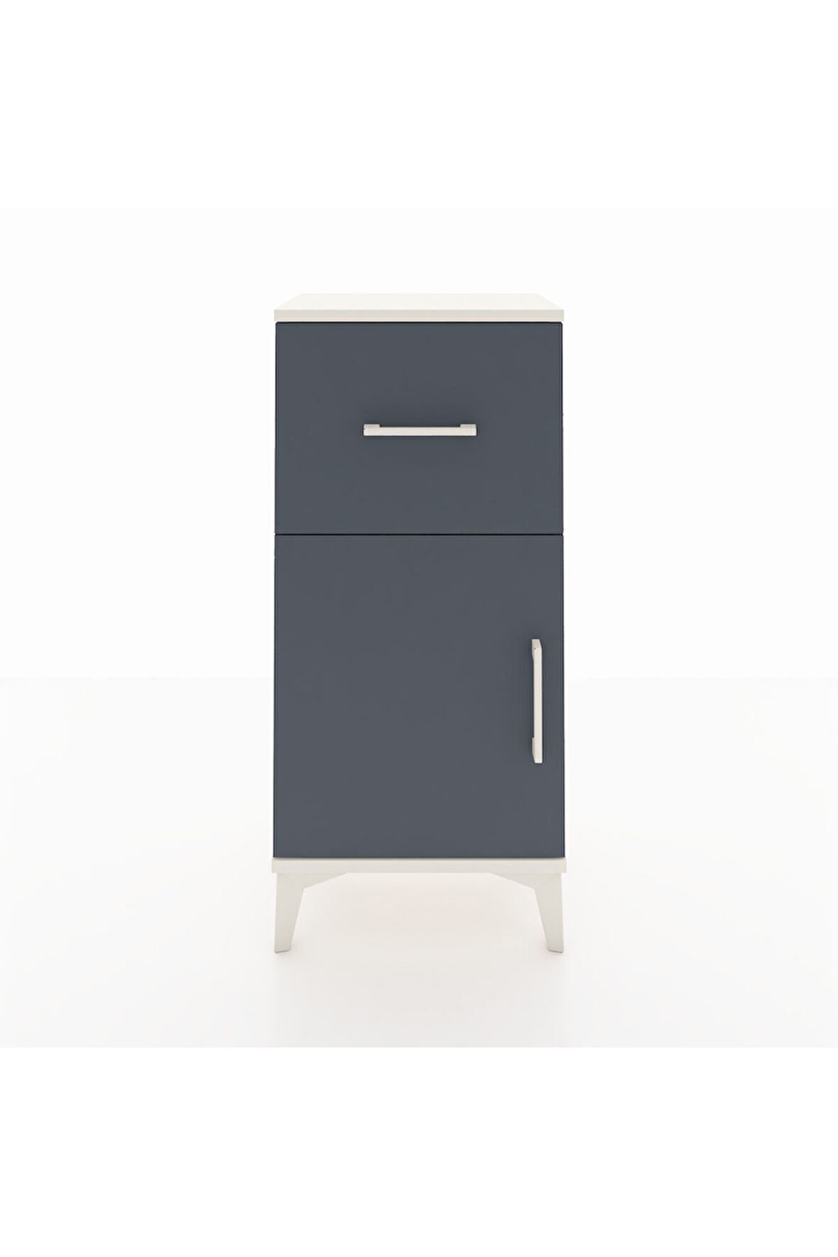 Arges Komodin Tek Raflı Tek Çekmeceli Tek Kapaklı 44x30x96 Aytaşı-Antrasit