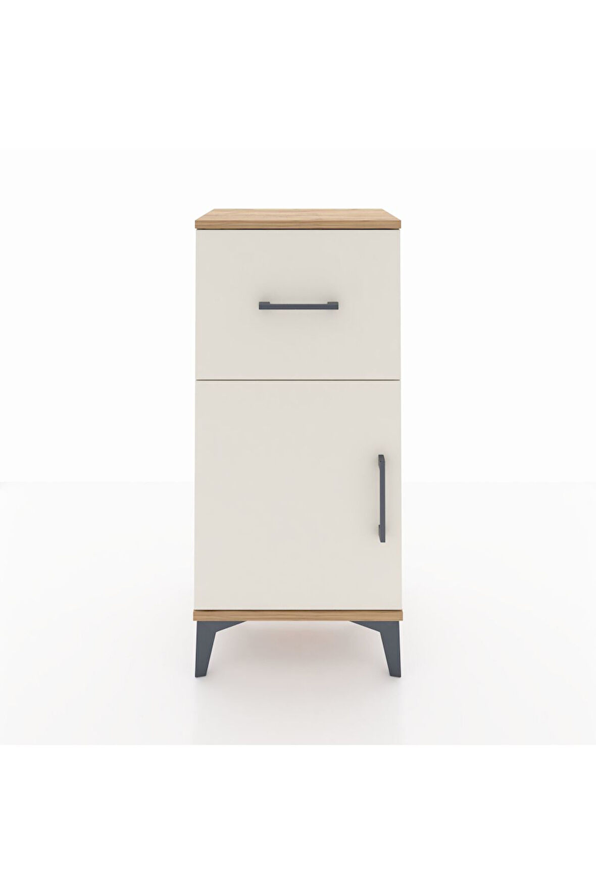 Arges Komodin Tek Raflı Tek Çekmeceli Tek Kapaklı 44x30x96 Çam-Aytaşı