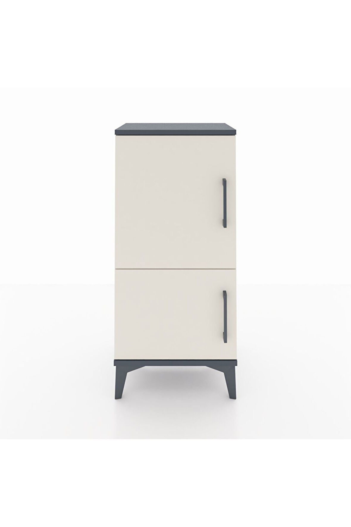 Arges Komodin 3 Raflı 2 Kapaklı 44x30x96 Antrasit-Aytaşı