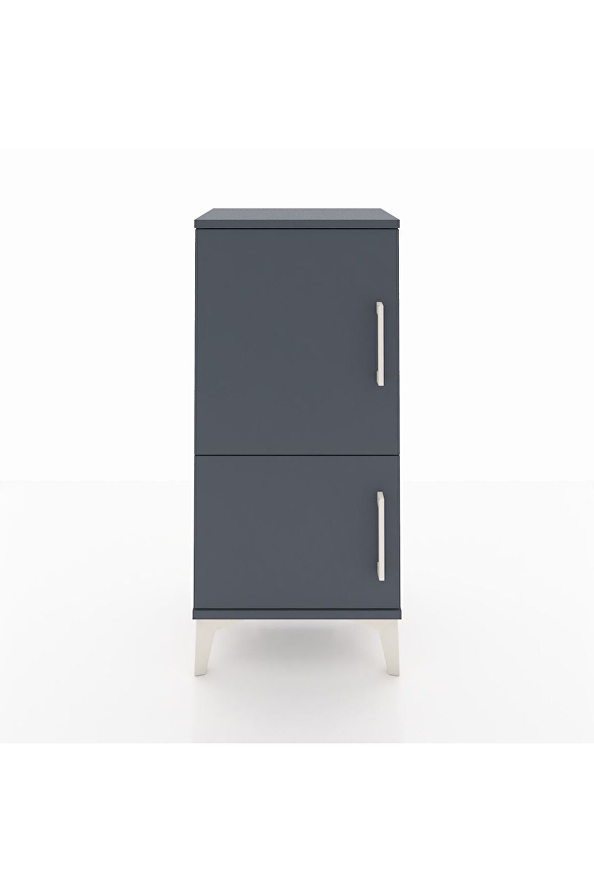 Arges Komodin 3 Raflı 2 Kapaklı 44x30x96 Antrasit-Antrasit