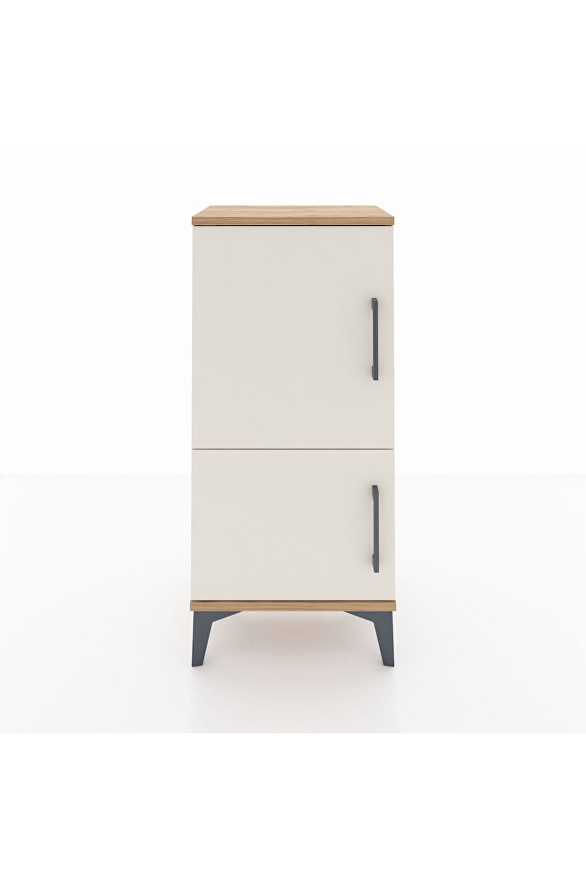Arges Komodin 3 Raflı 2 Kapaklı 44x30x96 Çam-Aytaşı