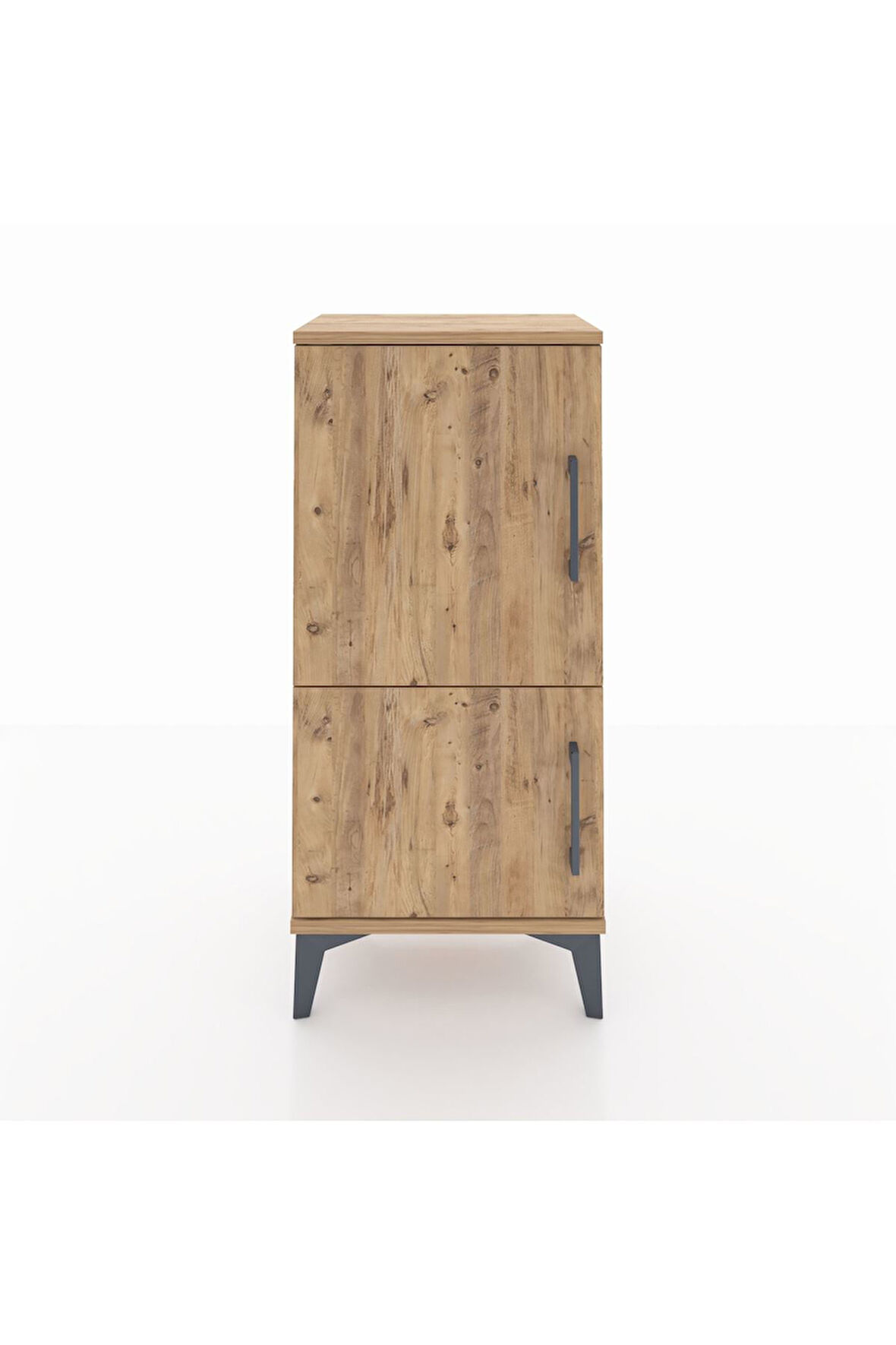 Arges Komodin 3 Raflı 2 Kapaklı 44x30x96 Çam-Çam