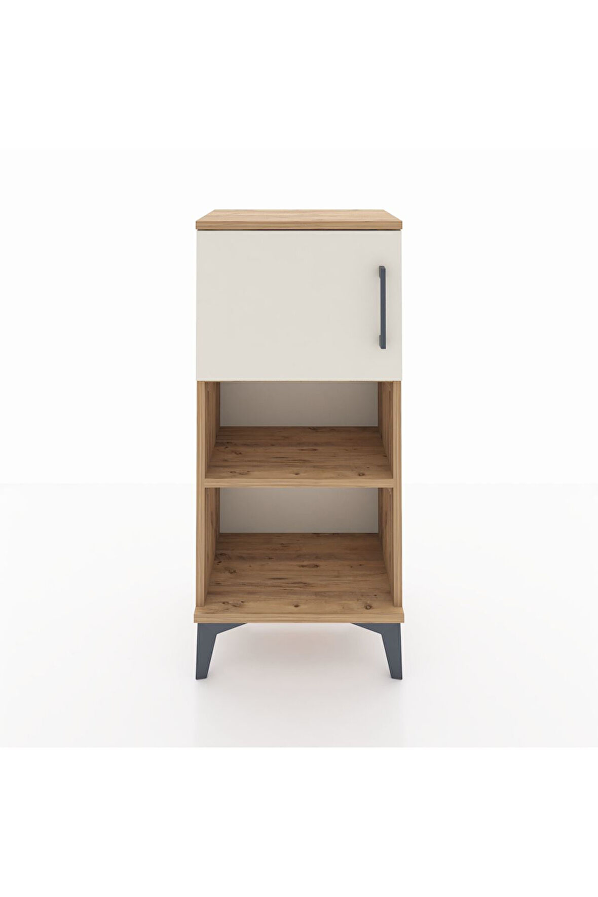 Arges Komodin 2 Raflı Tek Kapaklı 44x30x96 Çam-Aytaşı