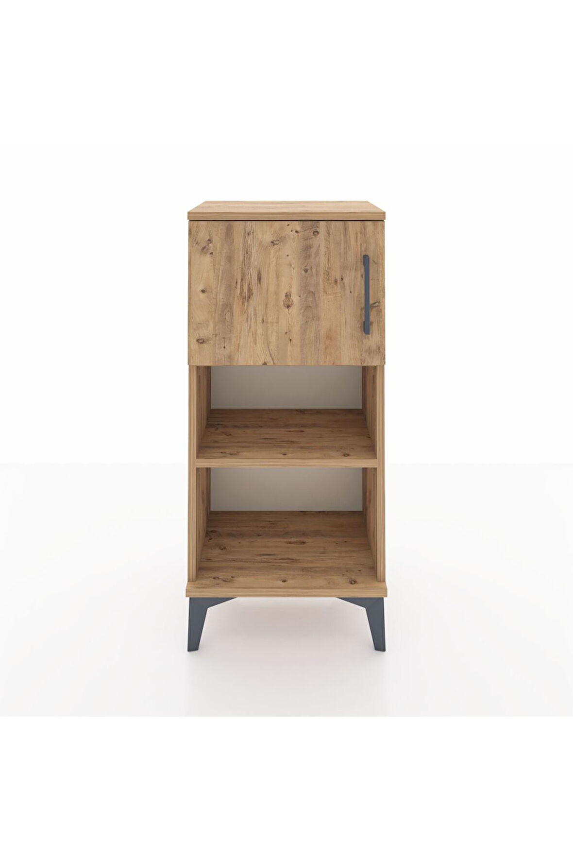 Arges Komodin 2 Raflı Tek Kapaklı 44x30x96 Çam-Çam