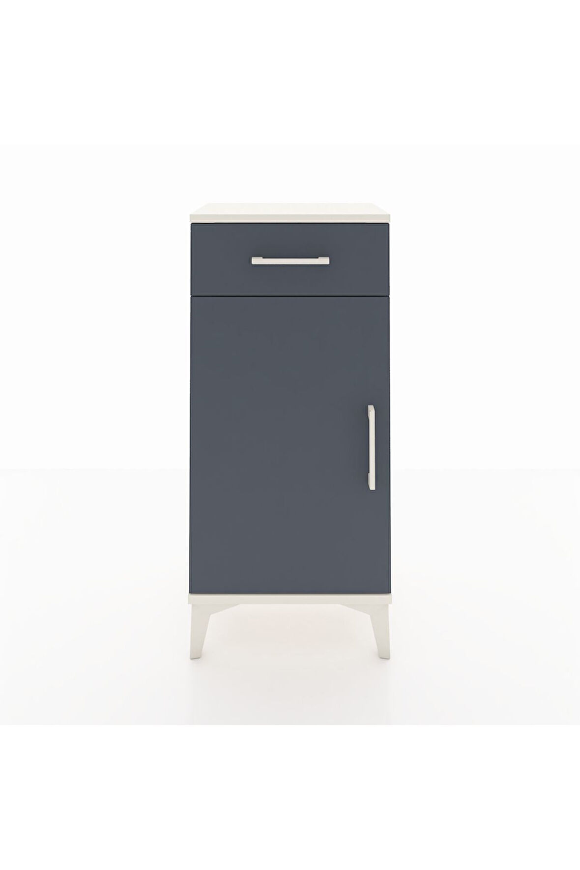 Arges Komodin 2 Raflı Tek Çekmeceli Tek Kapaklı 44x30x96 Aytaşı-Antrasit