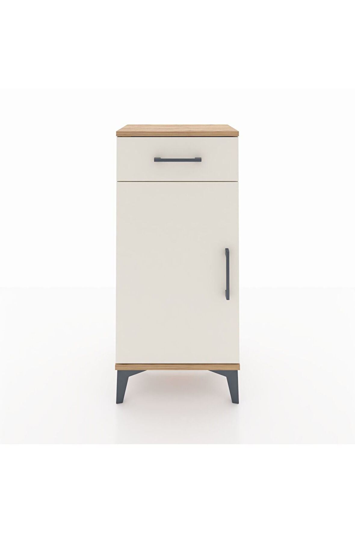 Arges Komodin 2 Raflı Tek Çekmeceli Tek Kapaklı 44x30x96 Çam-Aytaşı