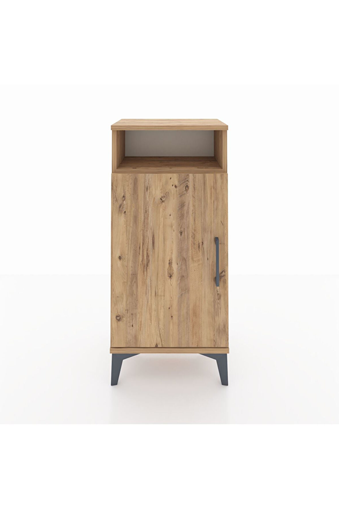 Arges Komodin 3 Raflı Tek Kapaklı 44x30x96 Çam-Çam