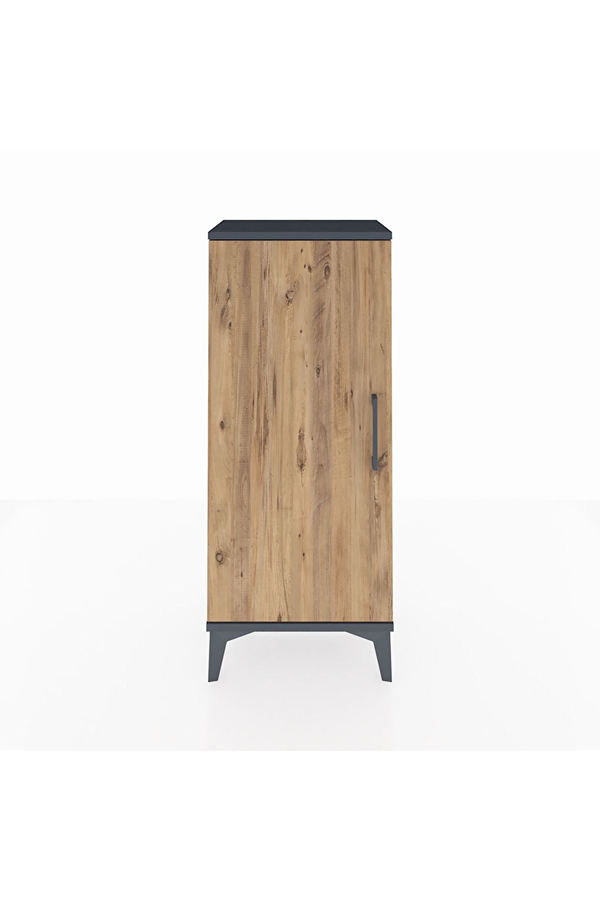 Arges Komodin Tek Kapaklı 44x30x106 Antrasit-Çam
