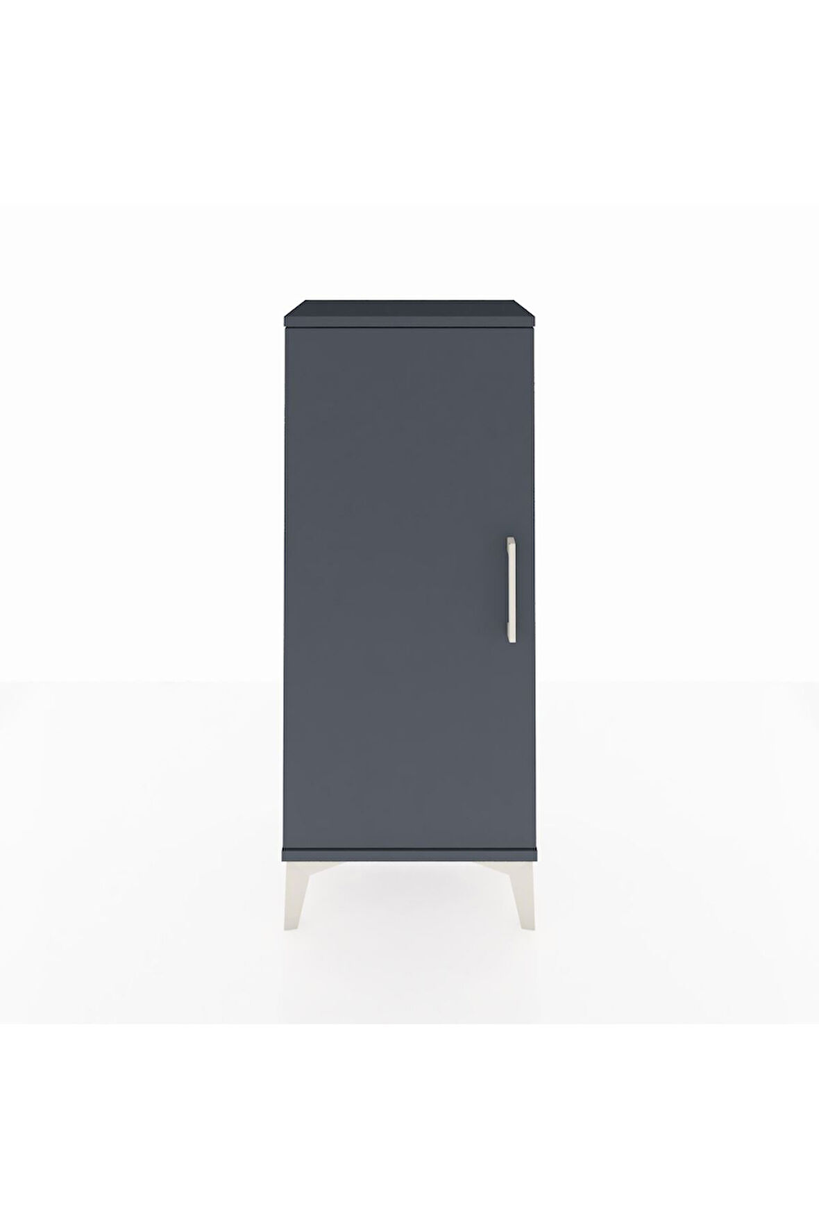 Arges Komodin 2 Raflı Tek Kapaklı 44x30x106 Antrasit-Antrasit