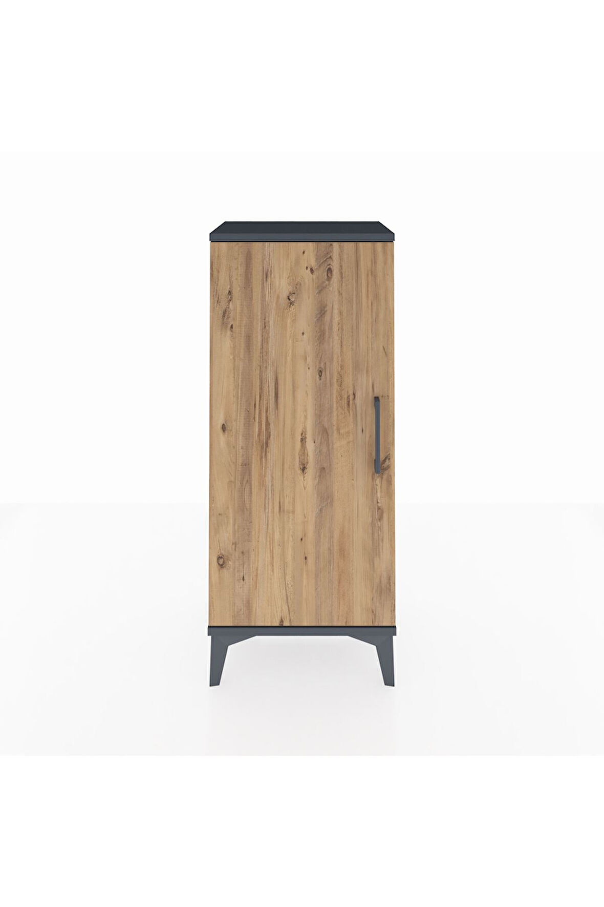 Arges Komodin 2 Raflı Tek Kapaklı 44x30x106 Antrasit-Çam