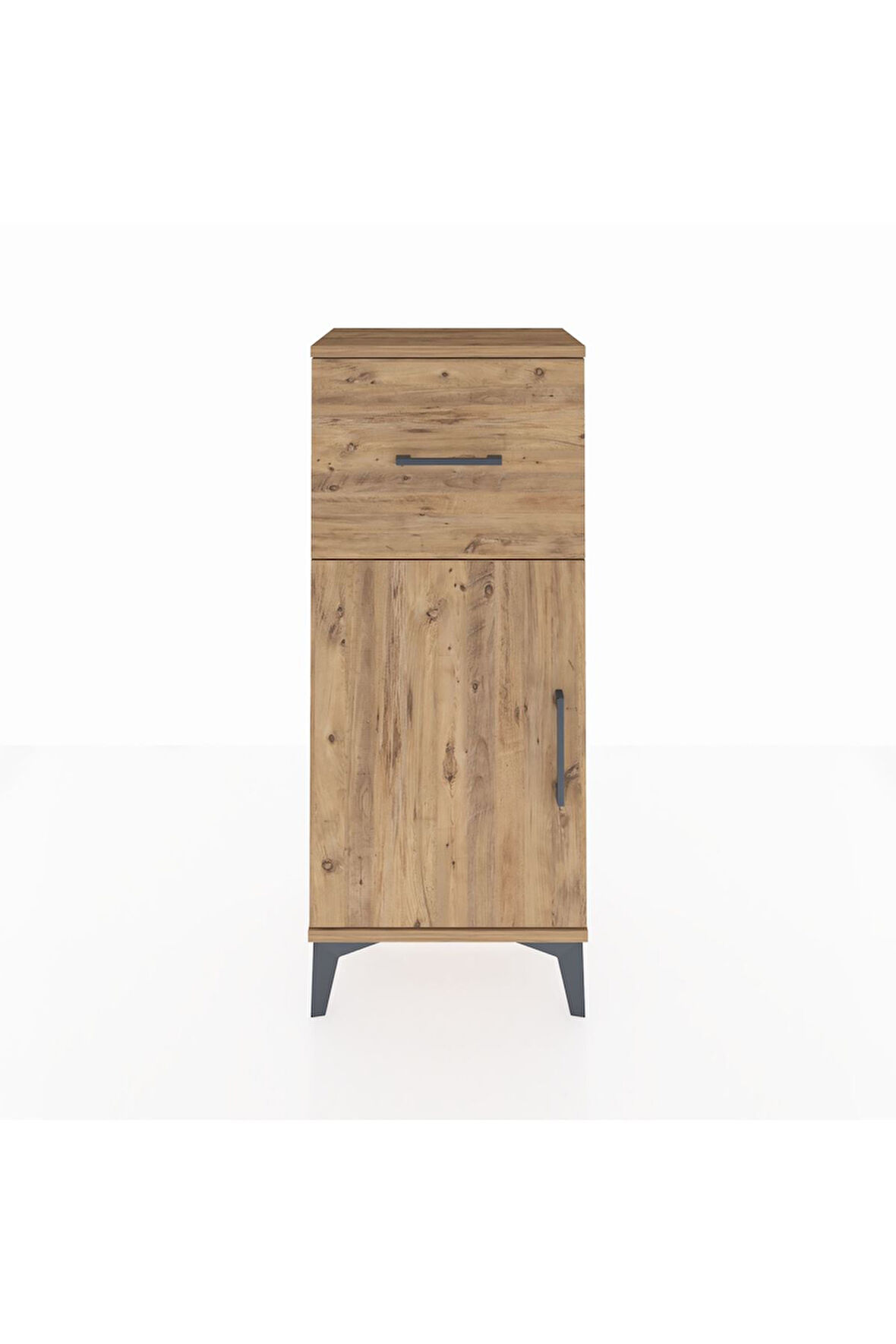 Arges Komodin Tek Raflı Tek Çekmeceli Tek Kapaklı 44x30x106 Çam-Çam
