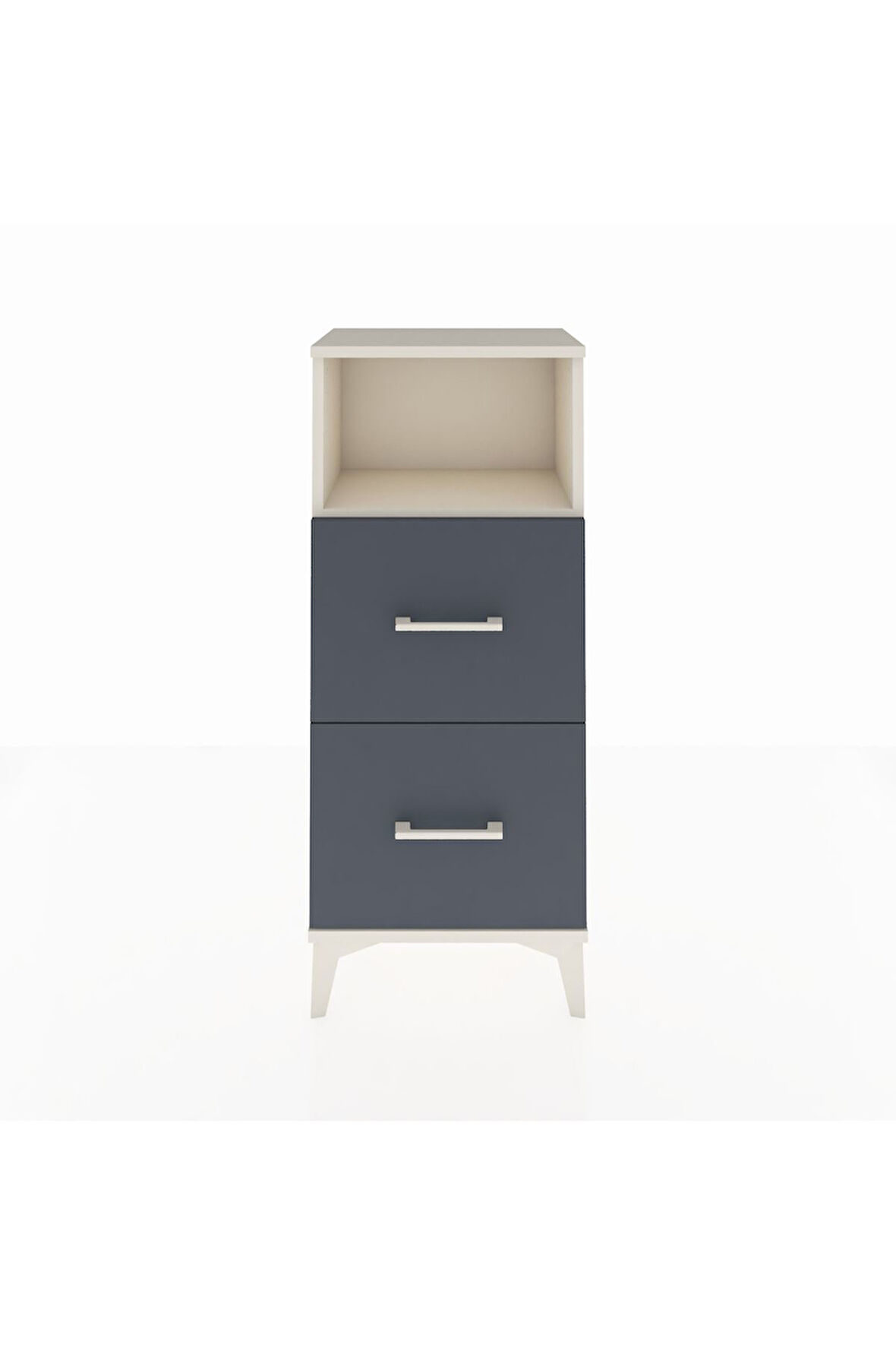 Arges Komodin Tek Raflı 2 Çekmeceli 44x30x106 Aytaşı-Antrasit