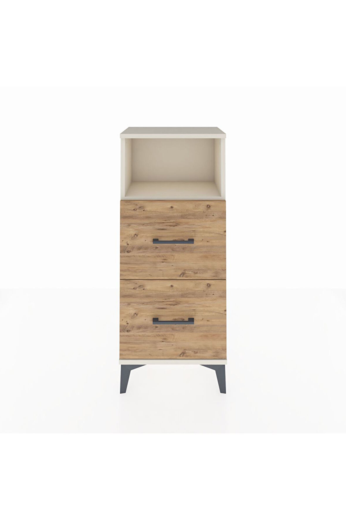 Arges Komodin Tek Raflı 2 Çekmeceli 44x30x106 Aytaşı-Çam