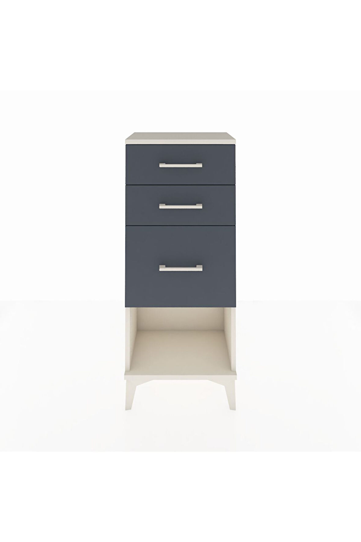 Arges Komodin 3 Çekmeceli 44x30x106 Aytaşı-Antrasit