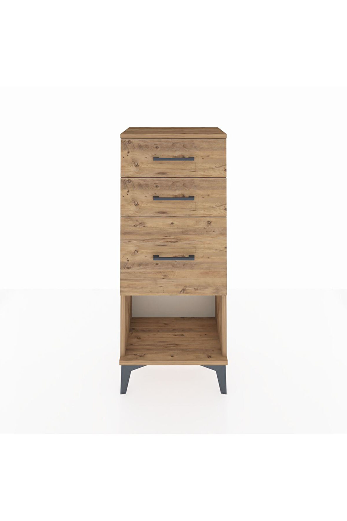 Arges Komodin 3 Çekmeceli 44x30x106 Çam-Çam