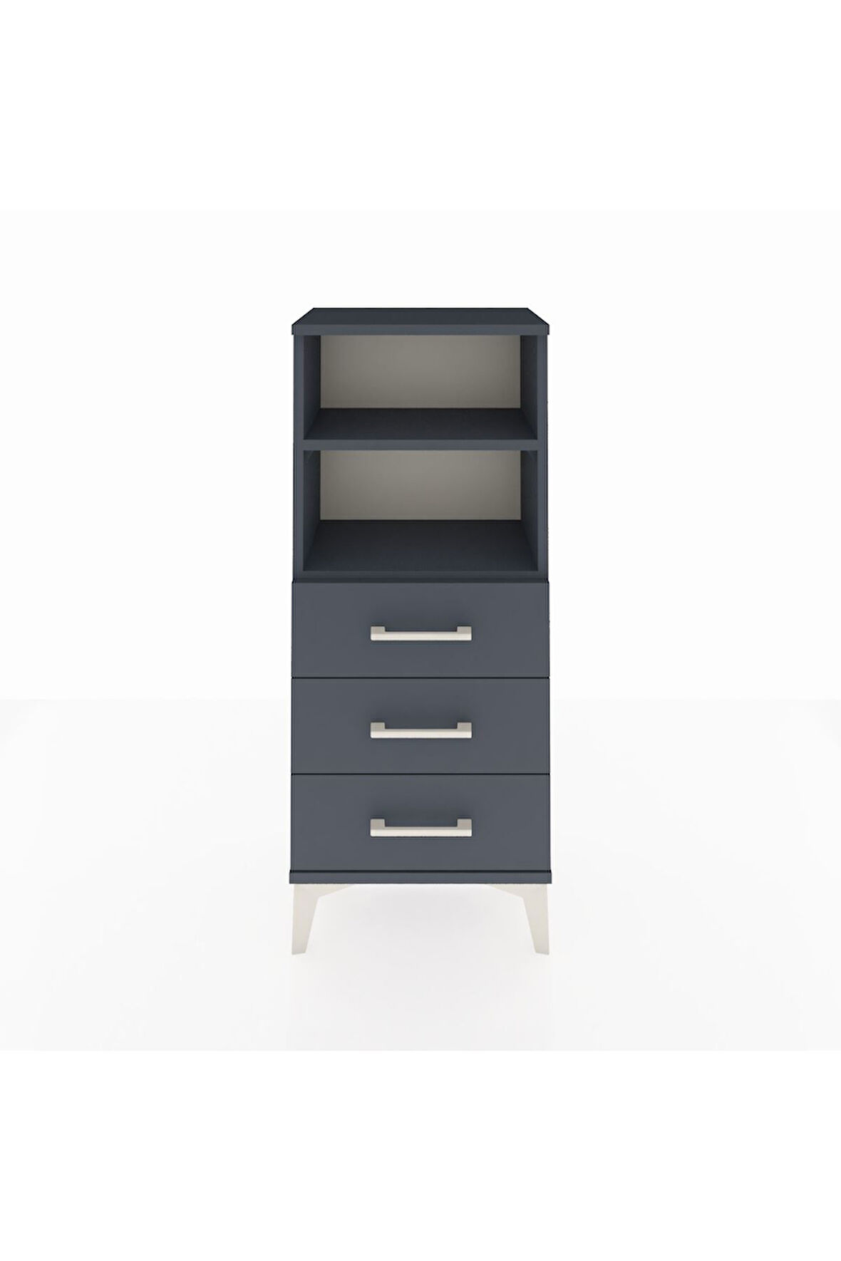 Arges Komodin 2 Raflı 3 Çekmeceli 44x30x106 Antrasit-Antrasit