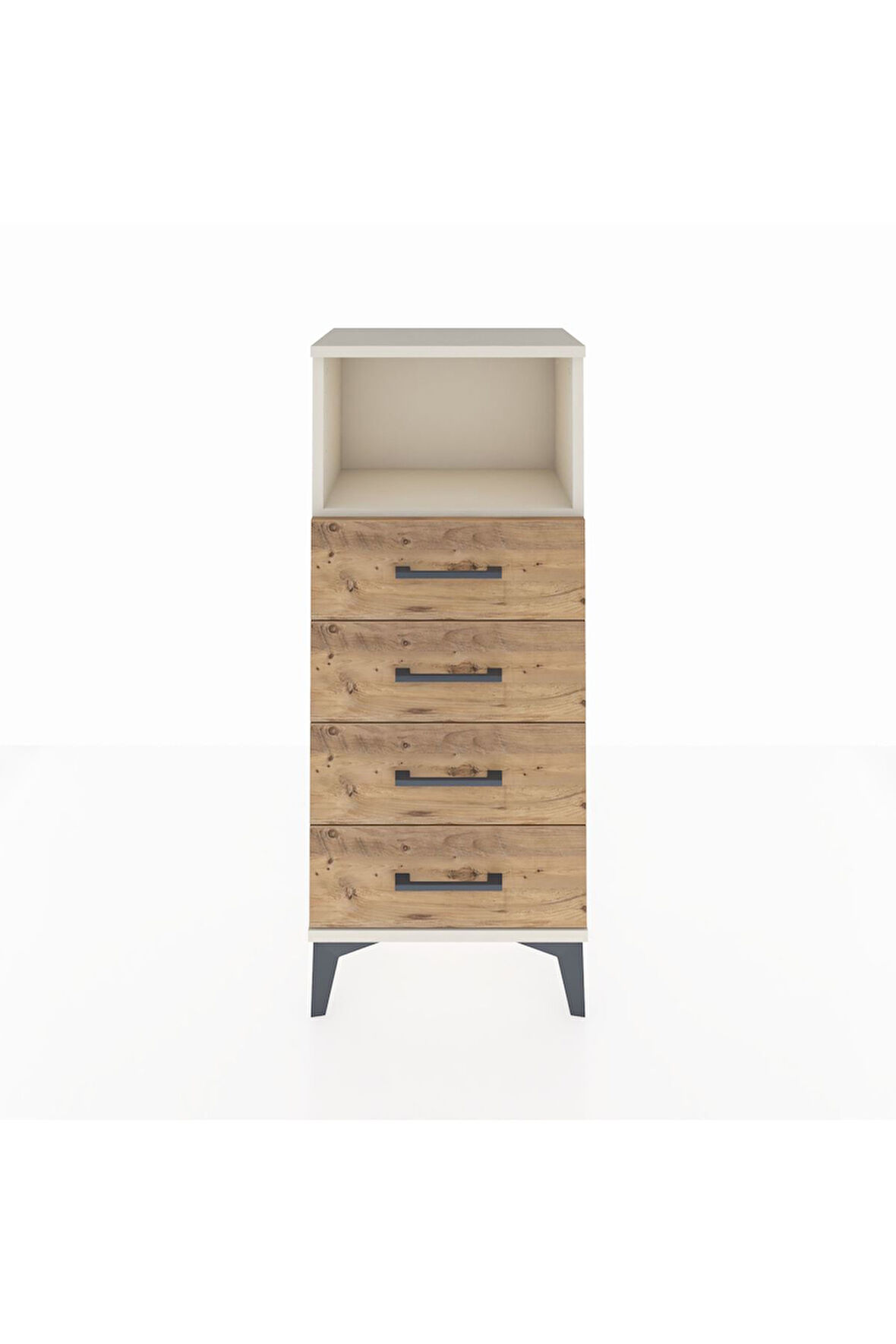 Arges Komodin Tek Raflı 4 Çekmeceli 44x30x106 Aytaşı-Çam
